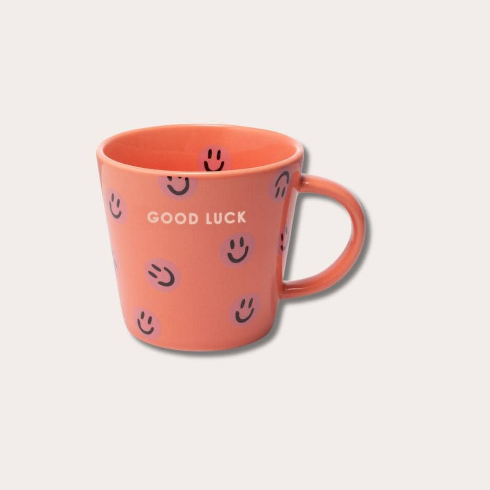 Vondels Cappuccino mug - Good luck - koraal
