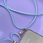 Telefoonkoord lang - Metallic baby blauw
