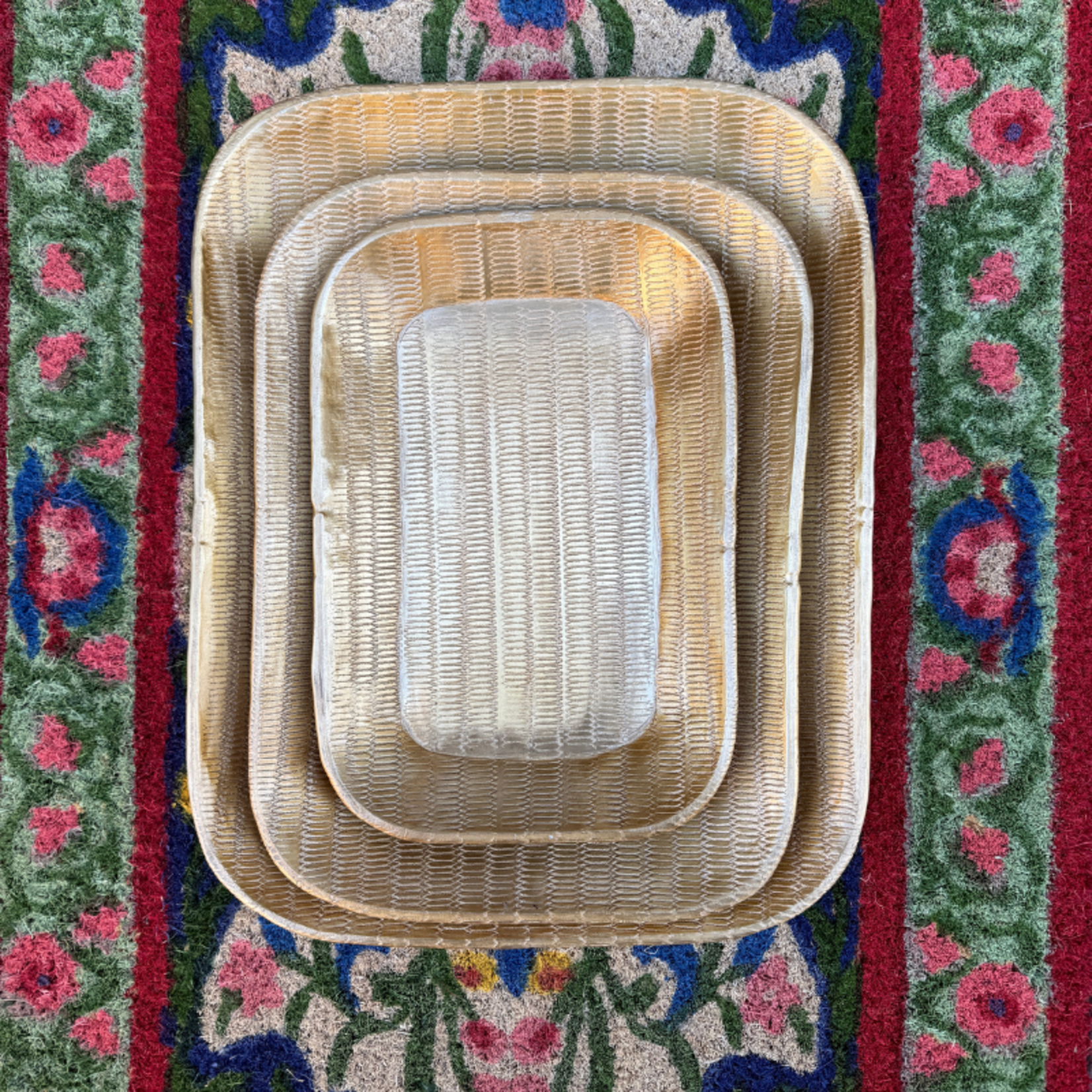 Dienbladen rechthoekig - goud