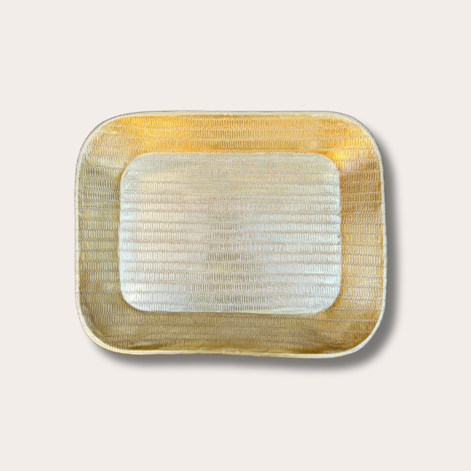 Dienbladen rechthoekig - goud