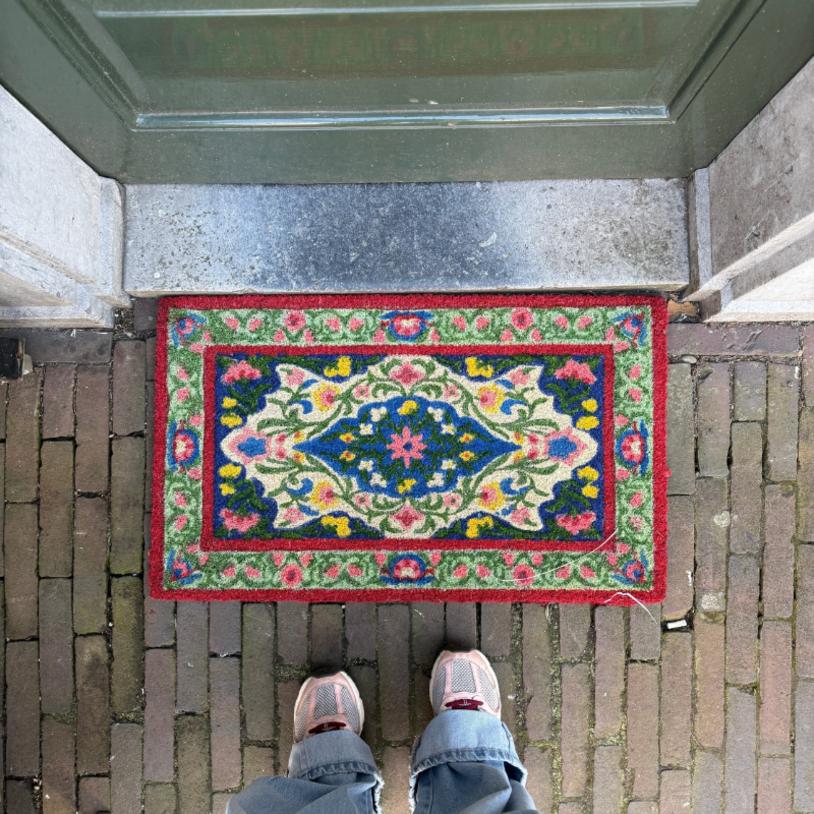 Deurmat - groen/ rood/ geel