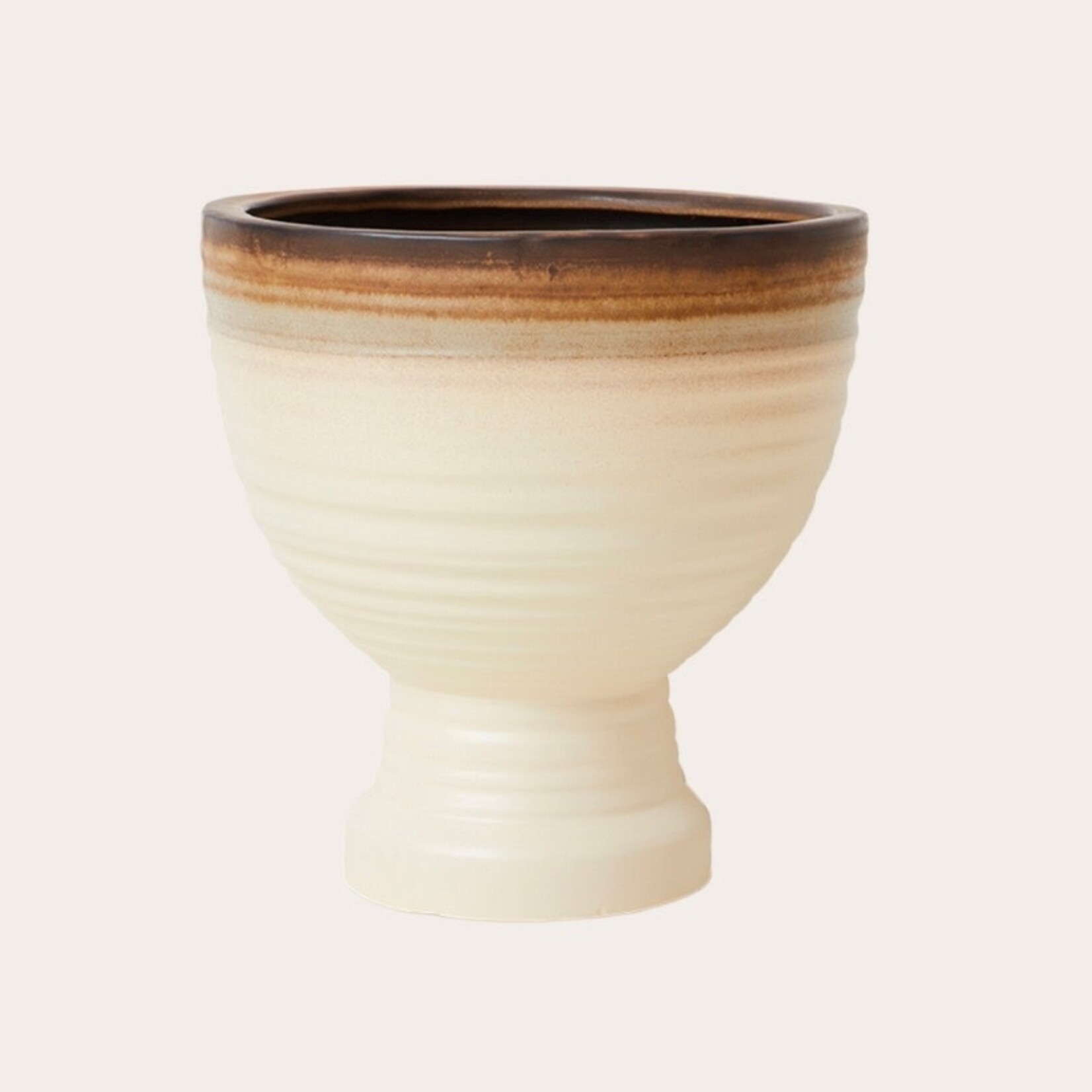 HKliving HKliving Stoneware planter - Vanilla