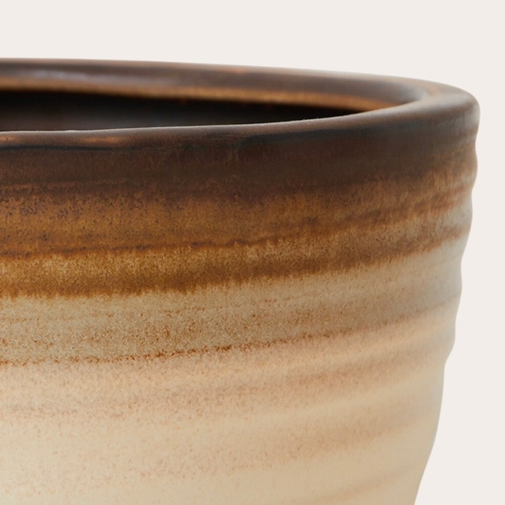 HKliving HKliving Stoneware planter - Vanilla