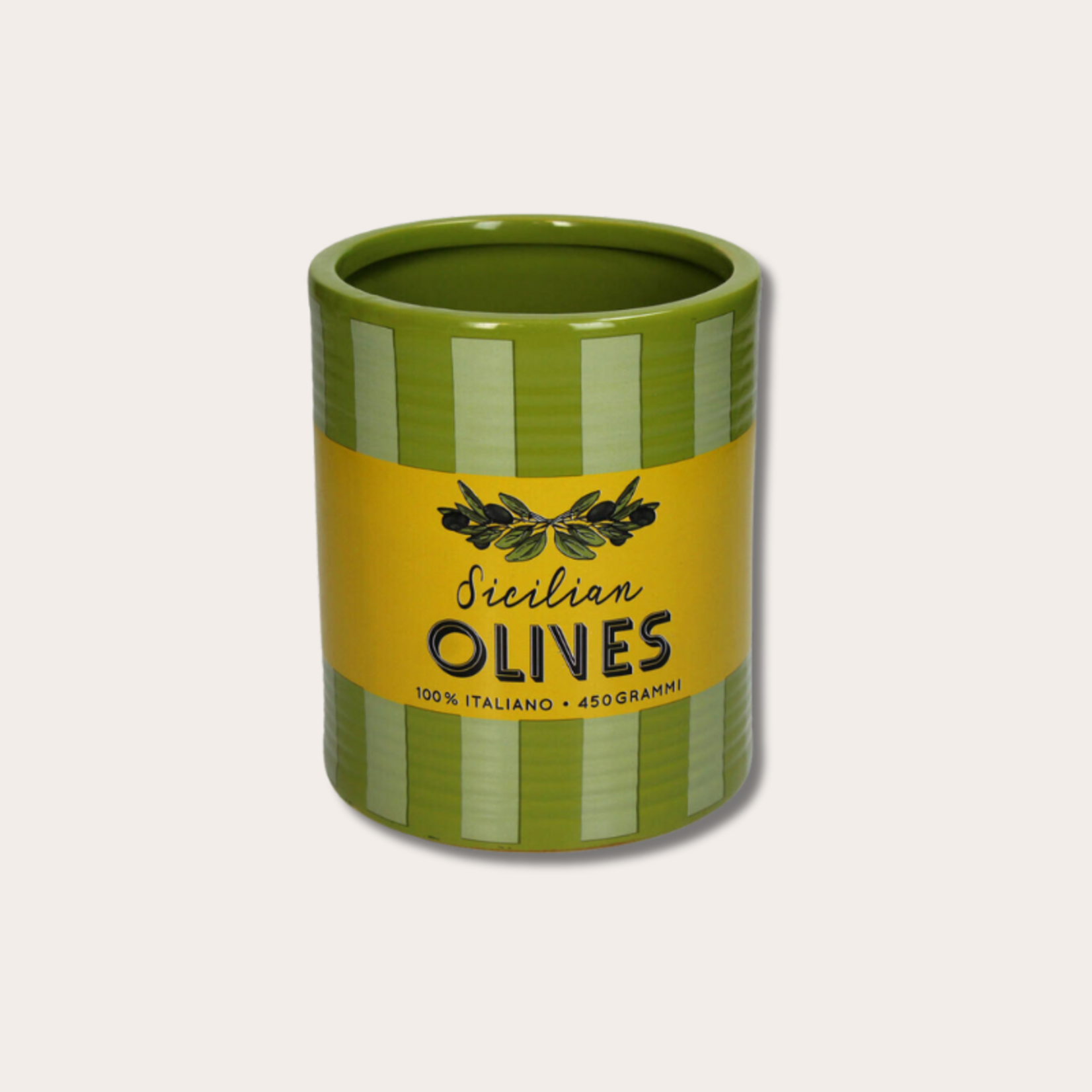 Pot - olives, gestreept
