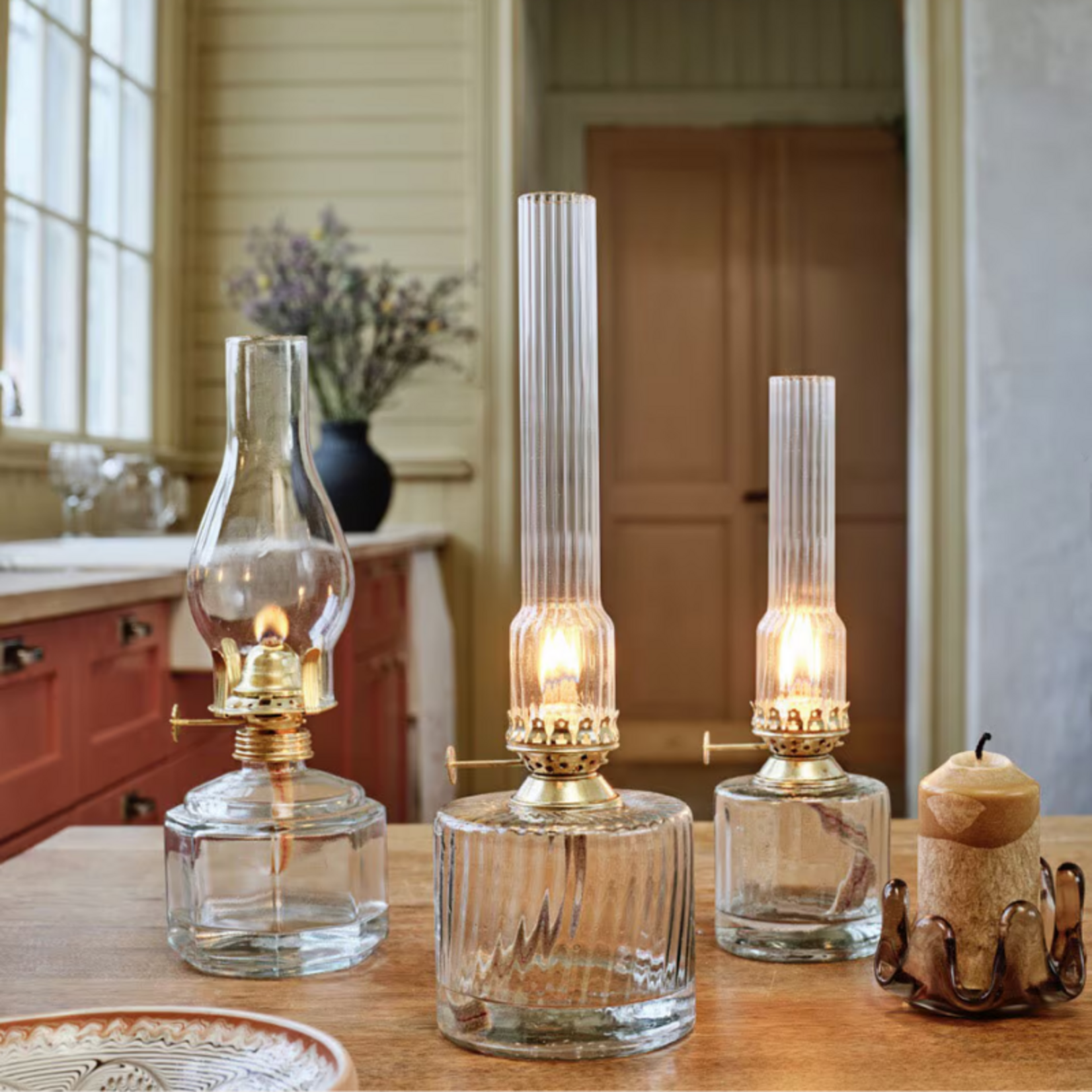 Glazen kapje - Straight - ribbel Medium