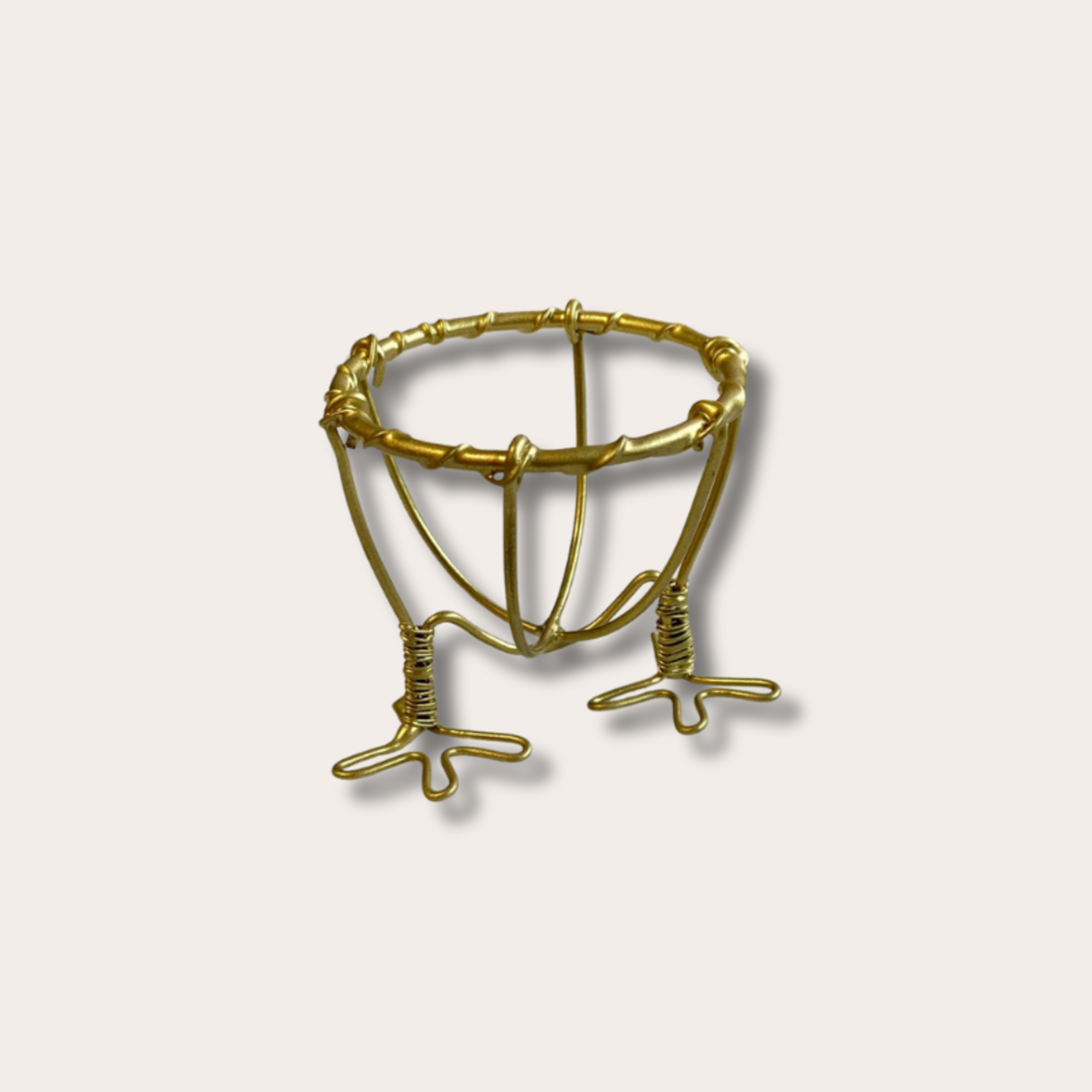 Eierdop op pootjes - messing