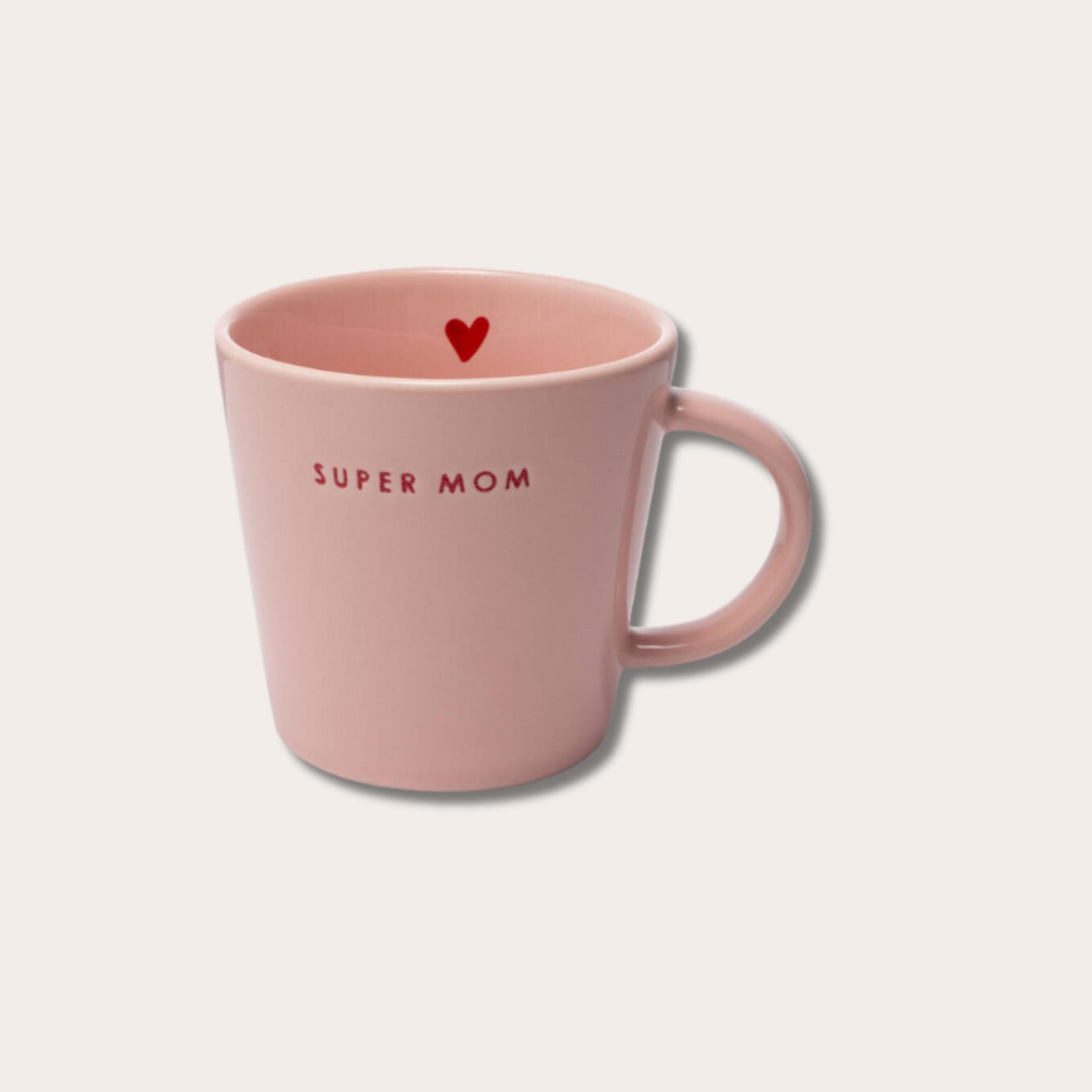 Vondels Tea mug - Super mom - roze