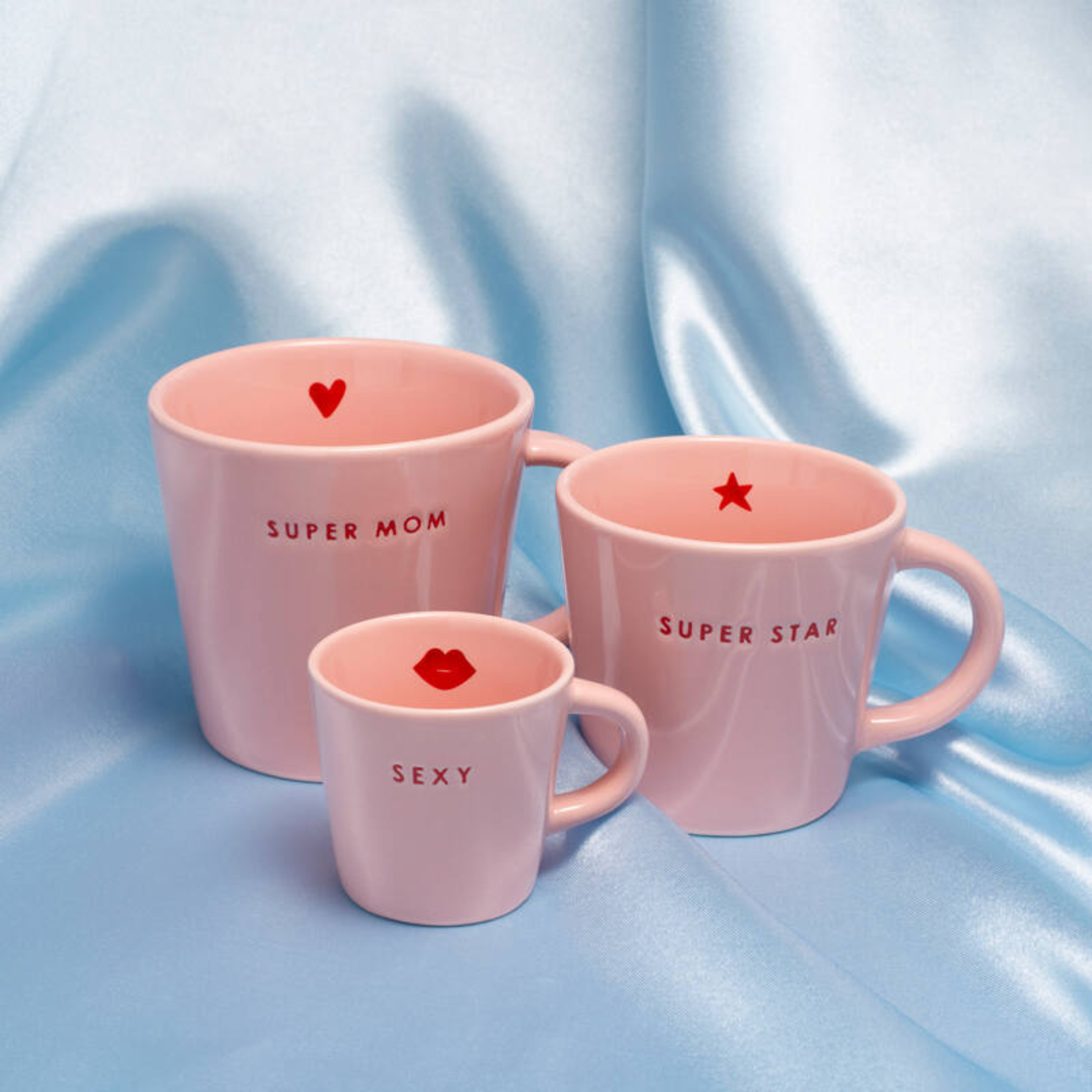 Vondels Tea mug - Super mom - roze