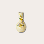 Keramieken vaas bloemen - geel