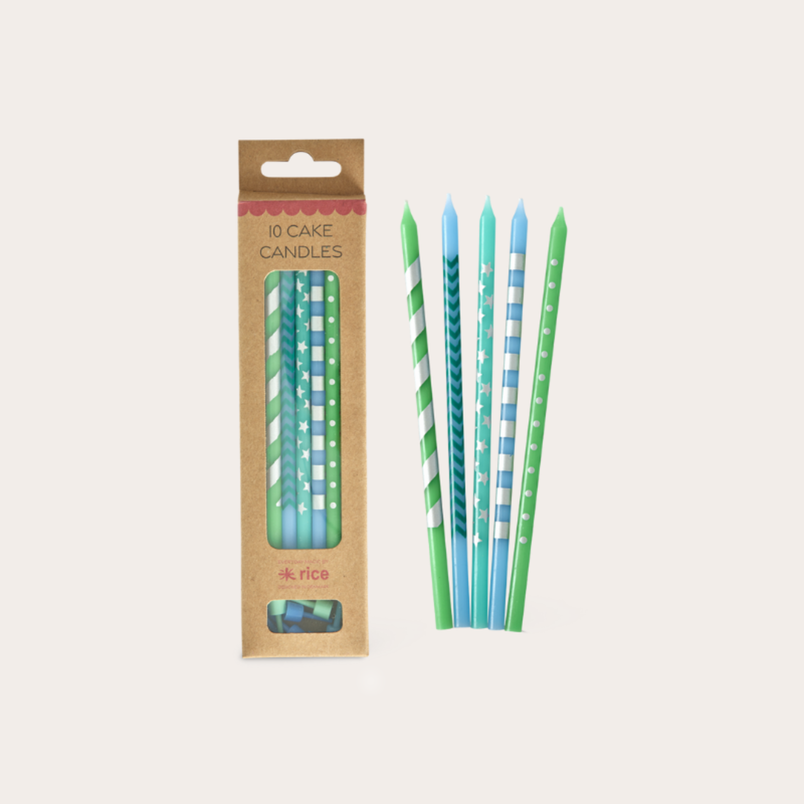 Taart kaarsjes - lang, blauw