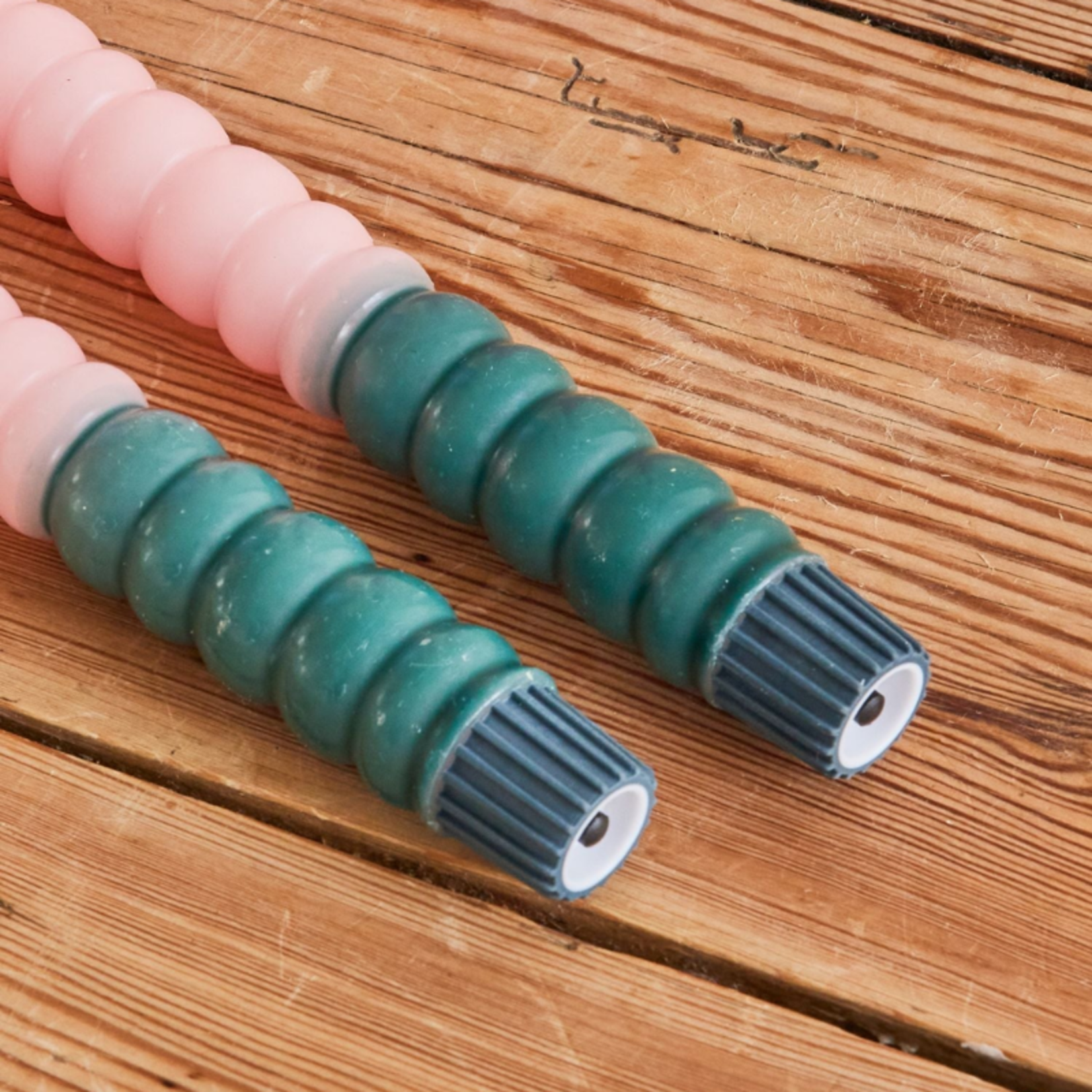 Ledkaars swirl - groen, roze