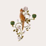 Wandkandelaar papegaai - Oranje