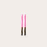 Ledkaars swirl - roze, zand