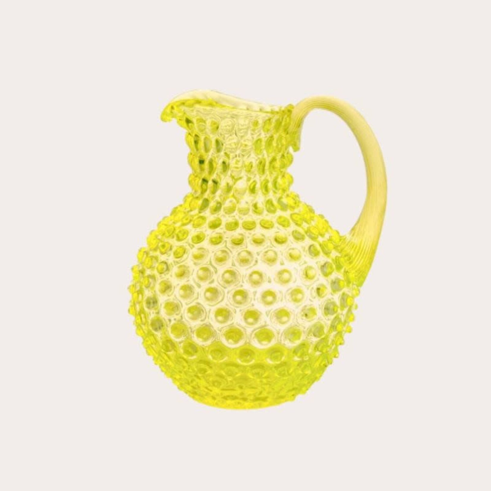 Kristallen karaf rond - Geel 2L