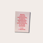 Kaart - Beste...Juf/meester