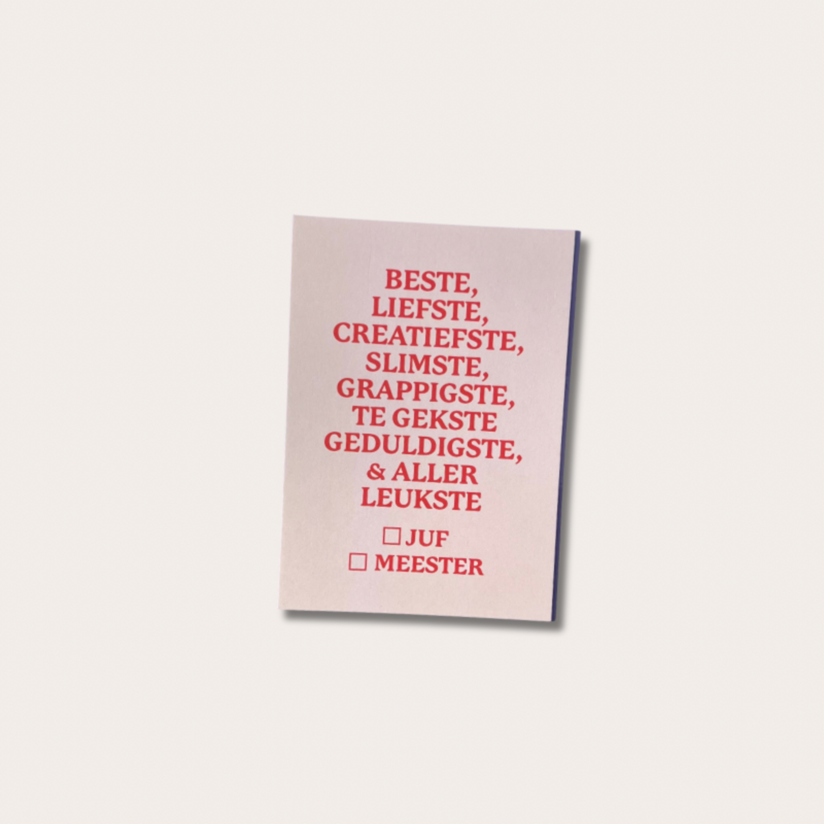 Kaart - Beste...Juf/meester