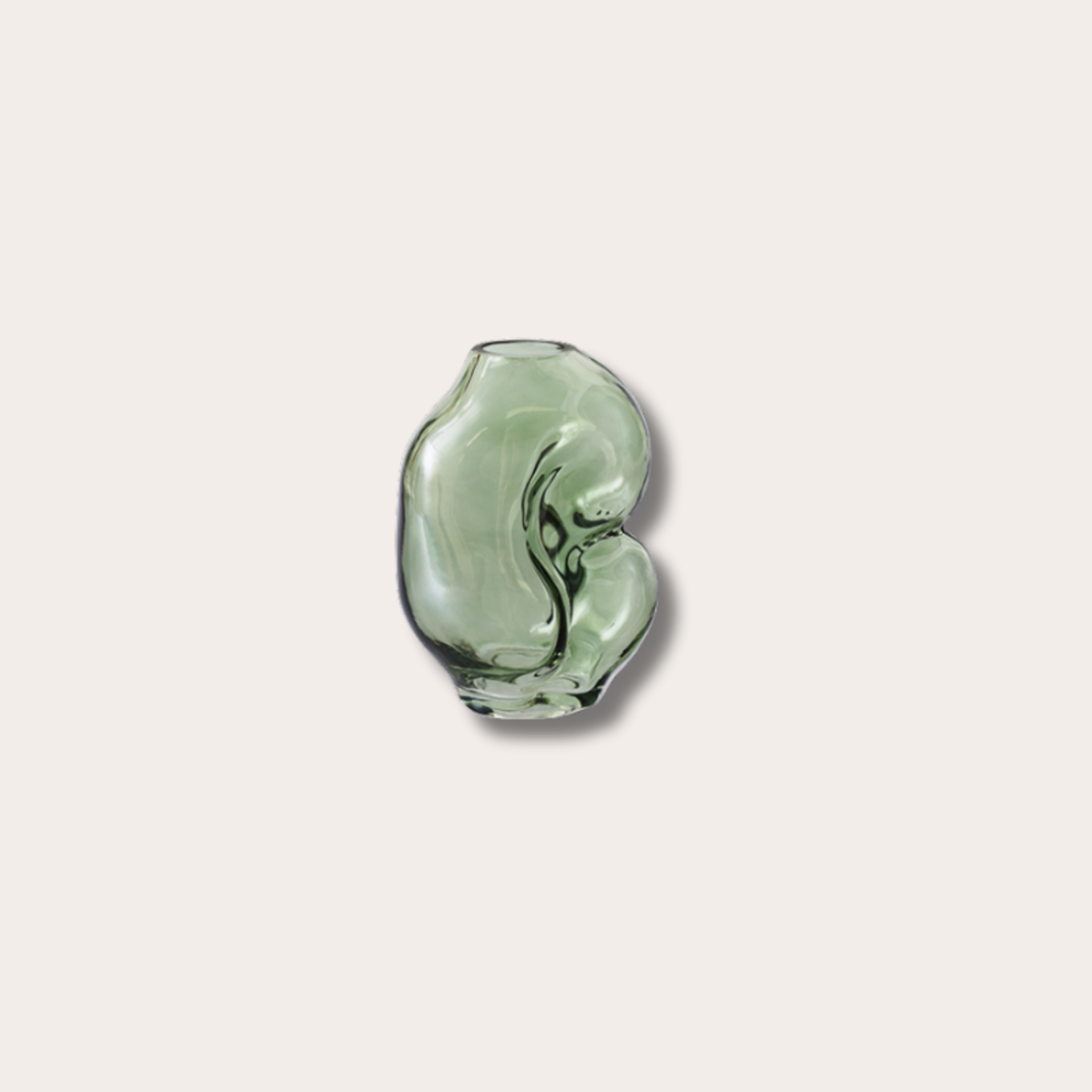 HKliving HKliving Gleam glass small vase, olive