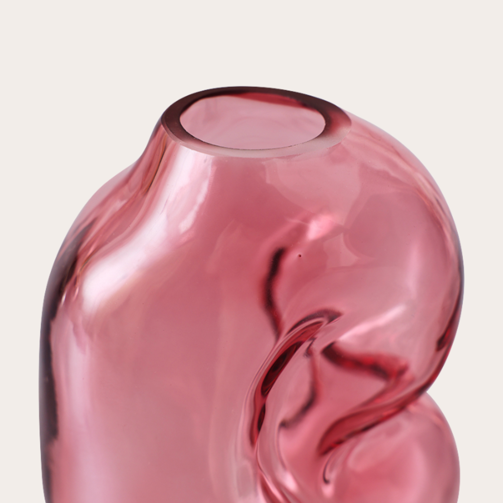 HKliving HKliving Gleam glass small vase, rose