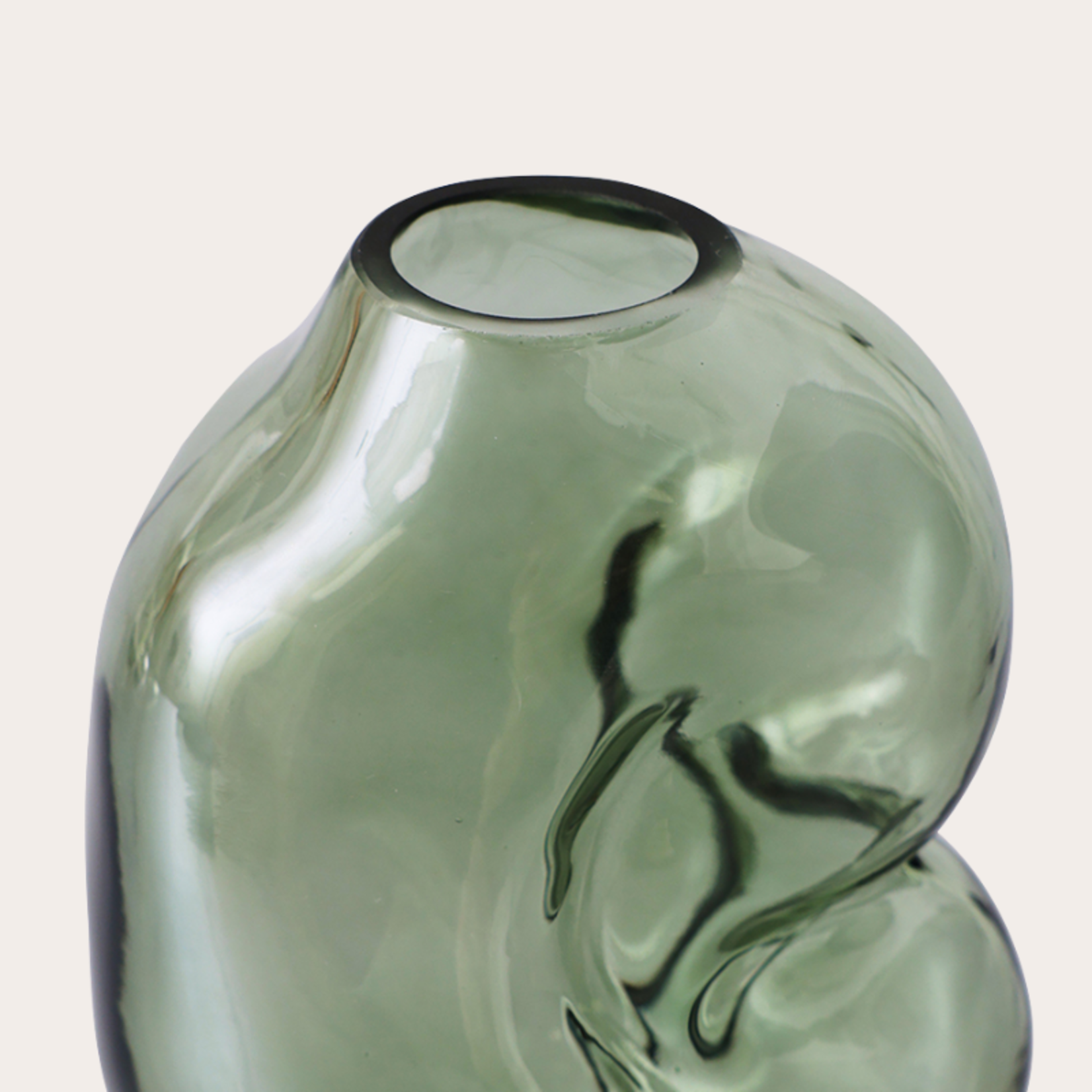 HKliving HKliving Gleam glass vase, olive