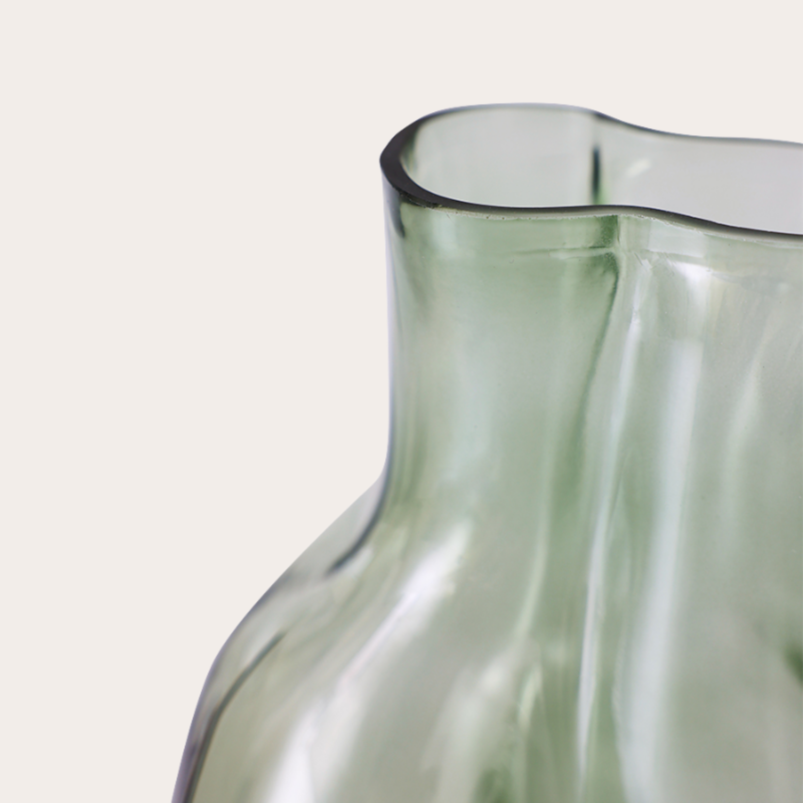 HKliving HKliving Gleam glass vase, olive