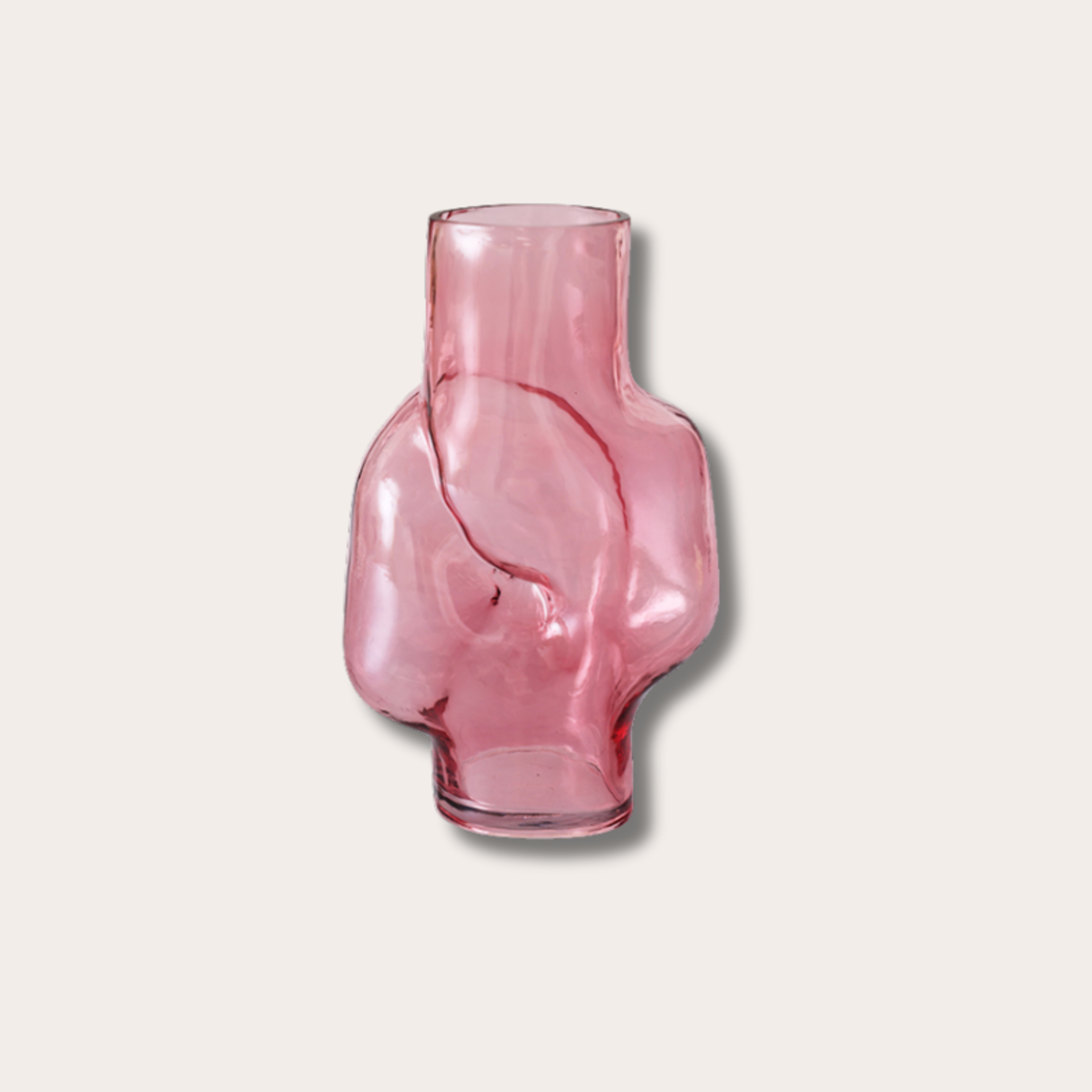 HKliving HKliving Gleam glass high vase, rose