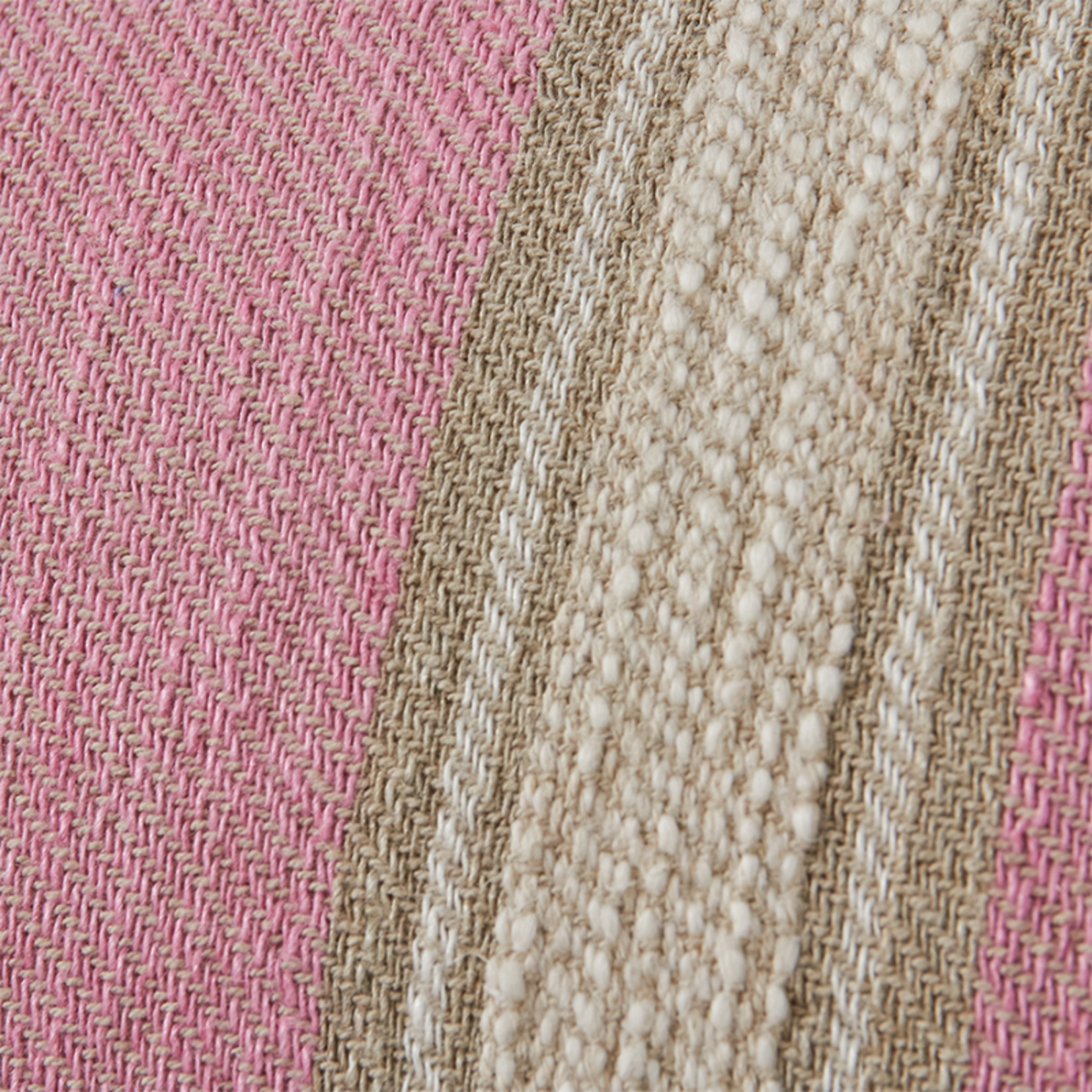 HKliving HKliving Woven striped cushion blush