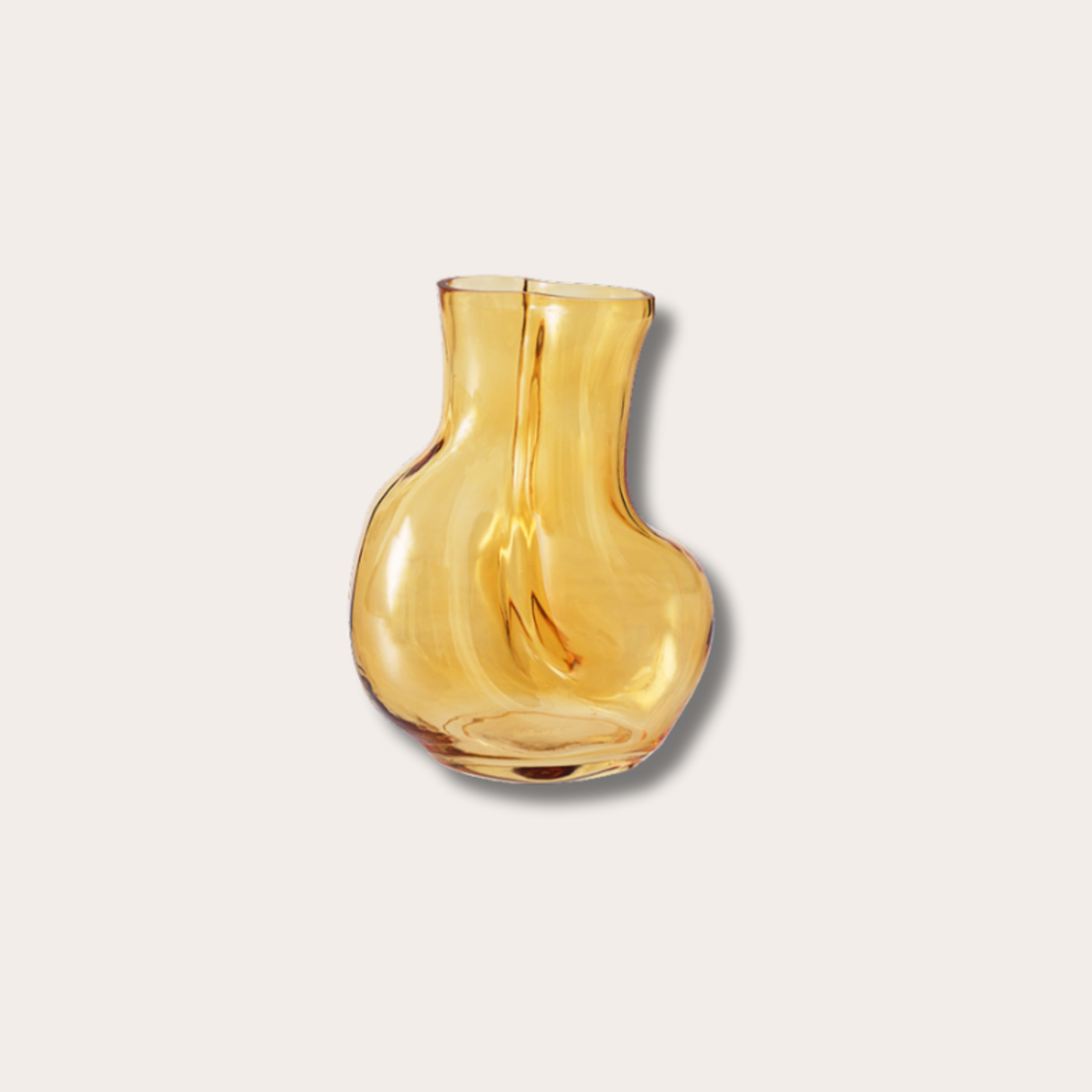 HKliving HKliving Gleam glass vase, amber