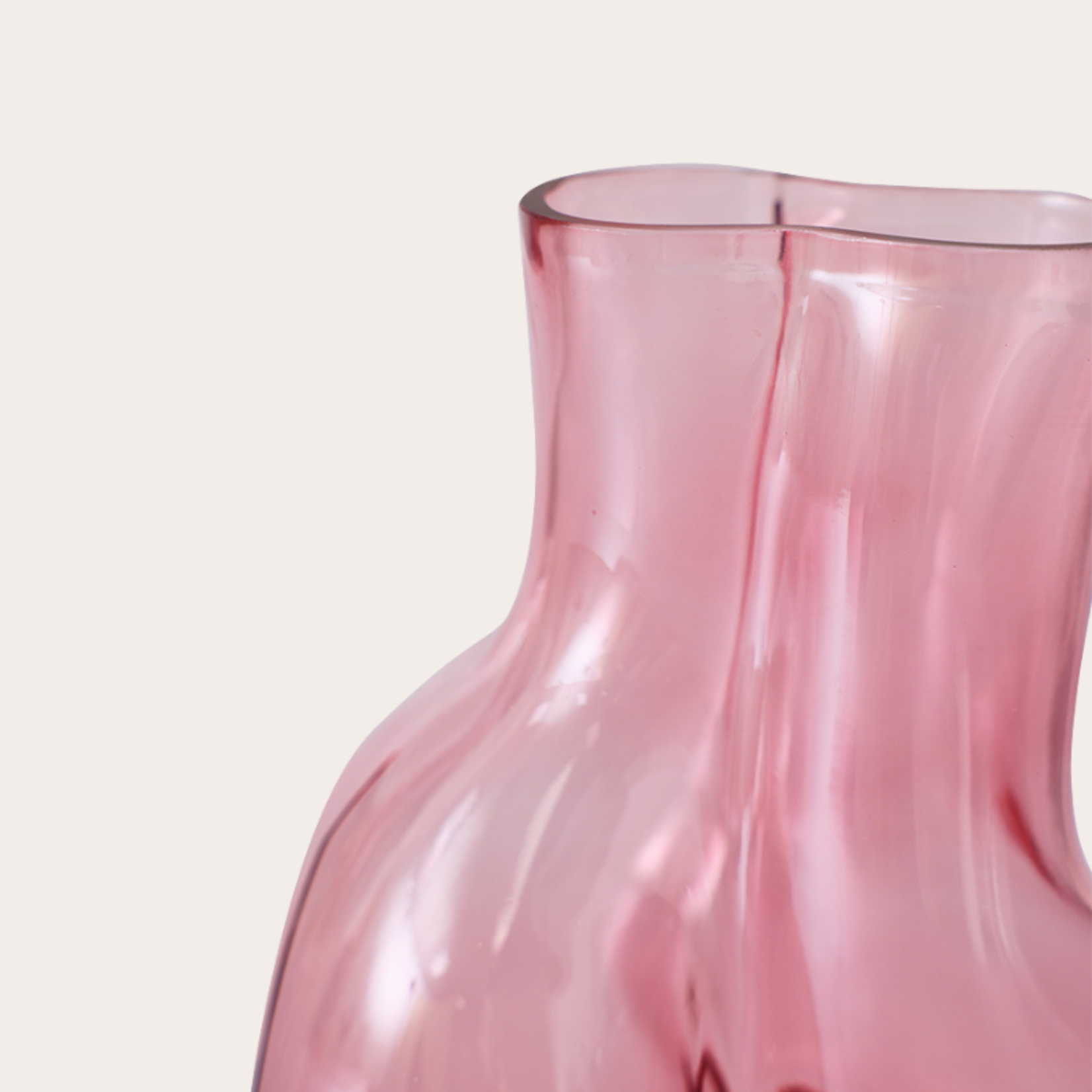 HKliving HKliving Gleam glass vase, rose