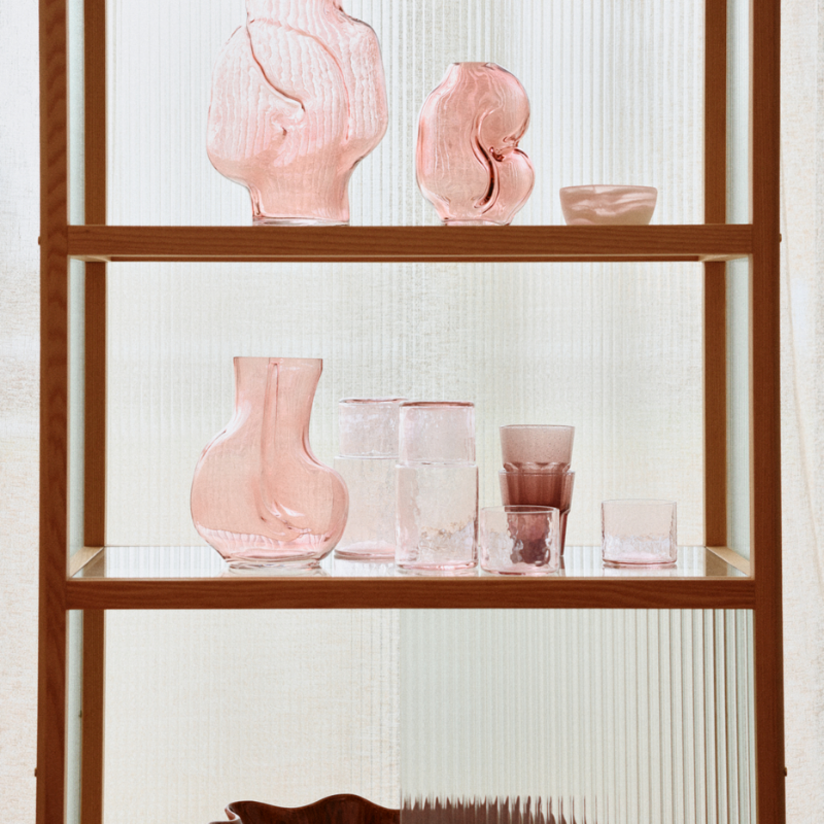 HKliving HKliving Gleam glass vase, rose
