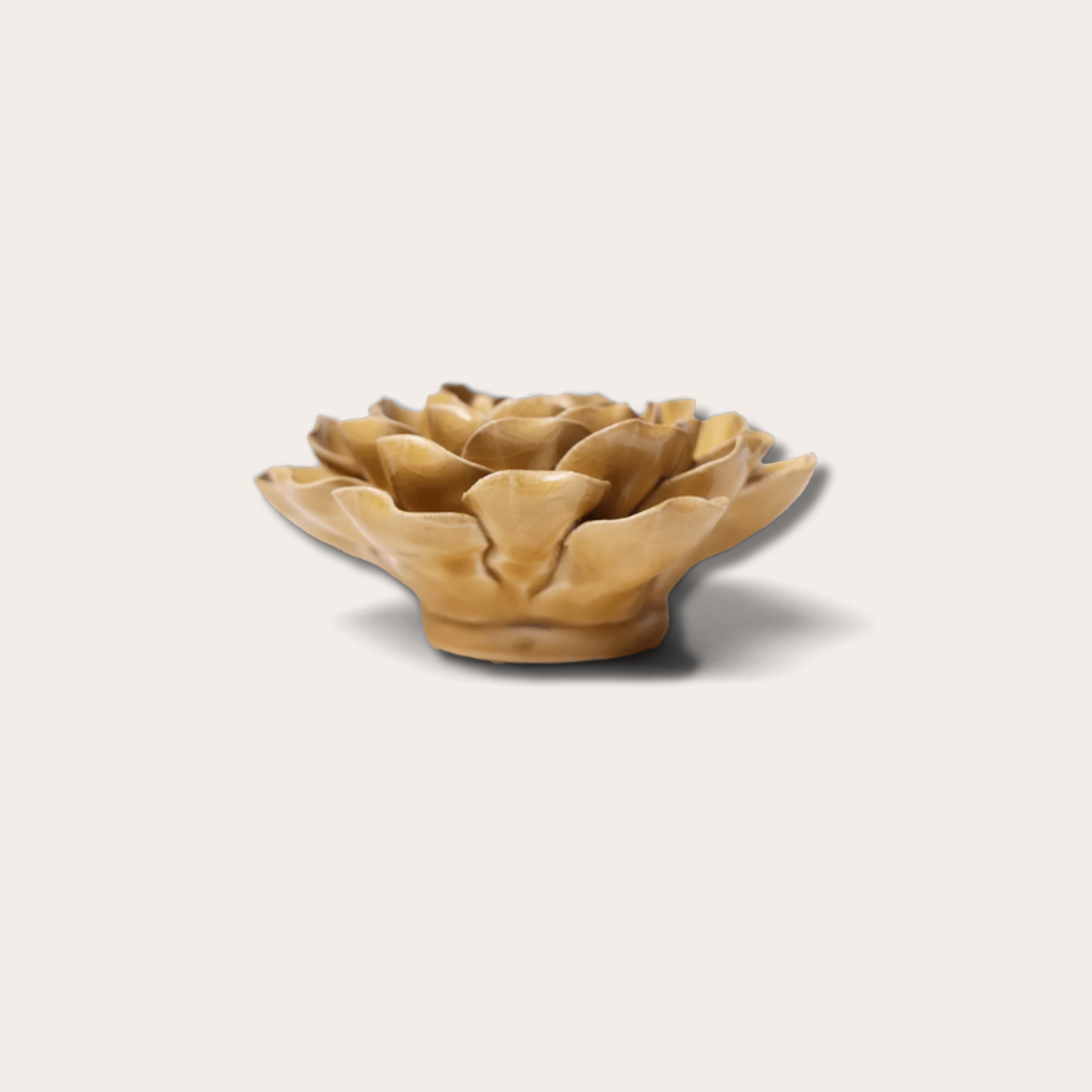 Keramieken bloem - Peony - Caramel