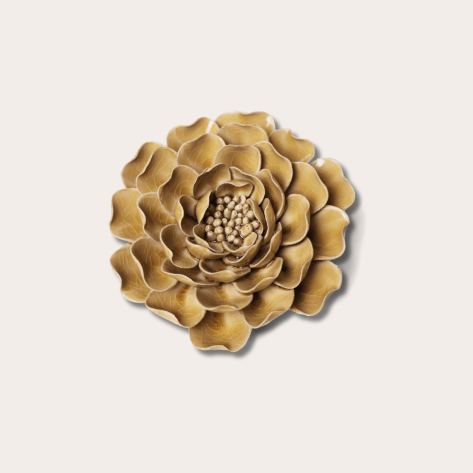 Keramieken bloem - Caramel