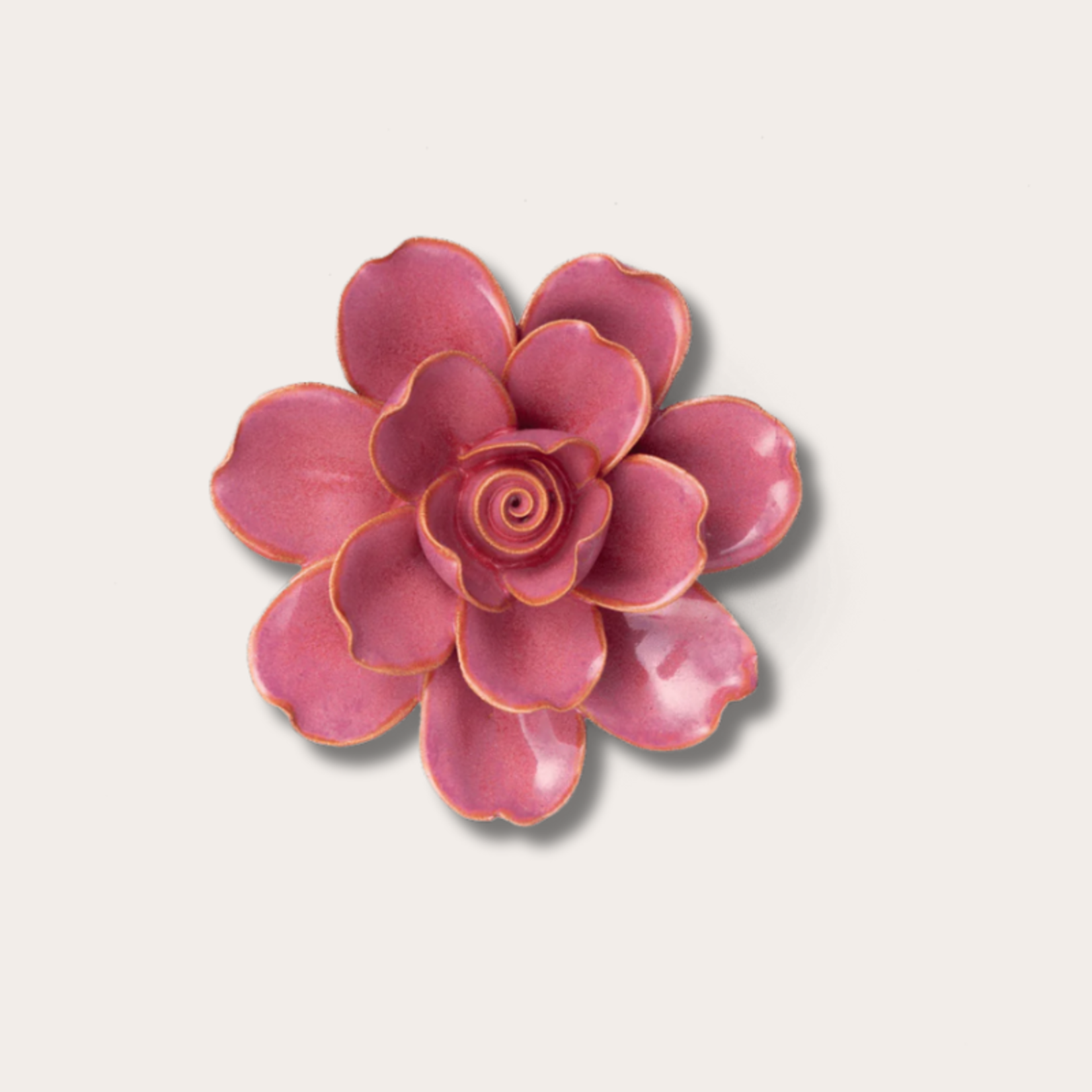 Keramieken bloem - Gardenia - roze