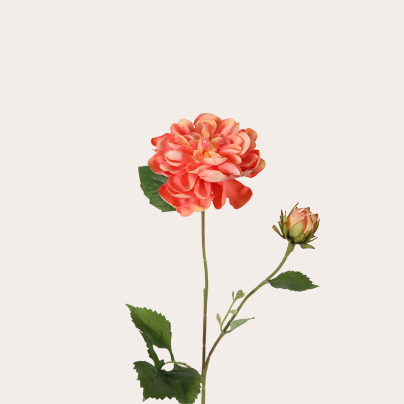 Zijden bloem - Dahlia diva spray - Koraal