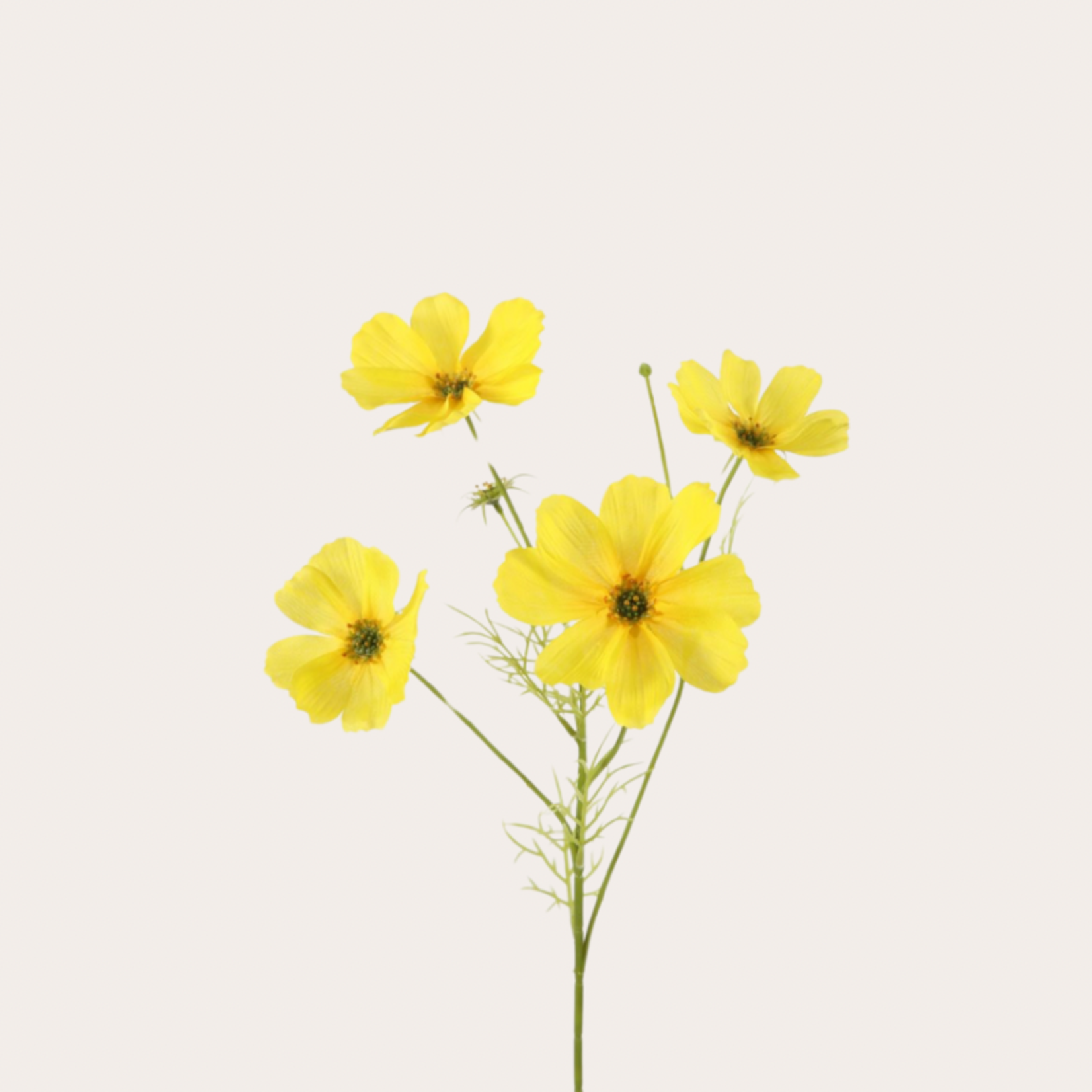 Zijden bloem -  Cosmos spray - Geel