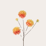 Zijden bloem - Dahlia spray - Oranje