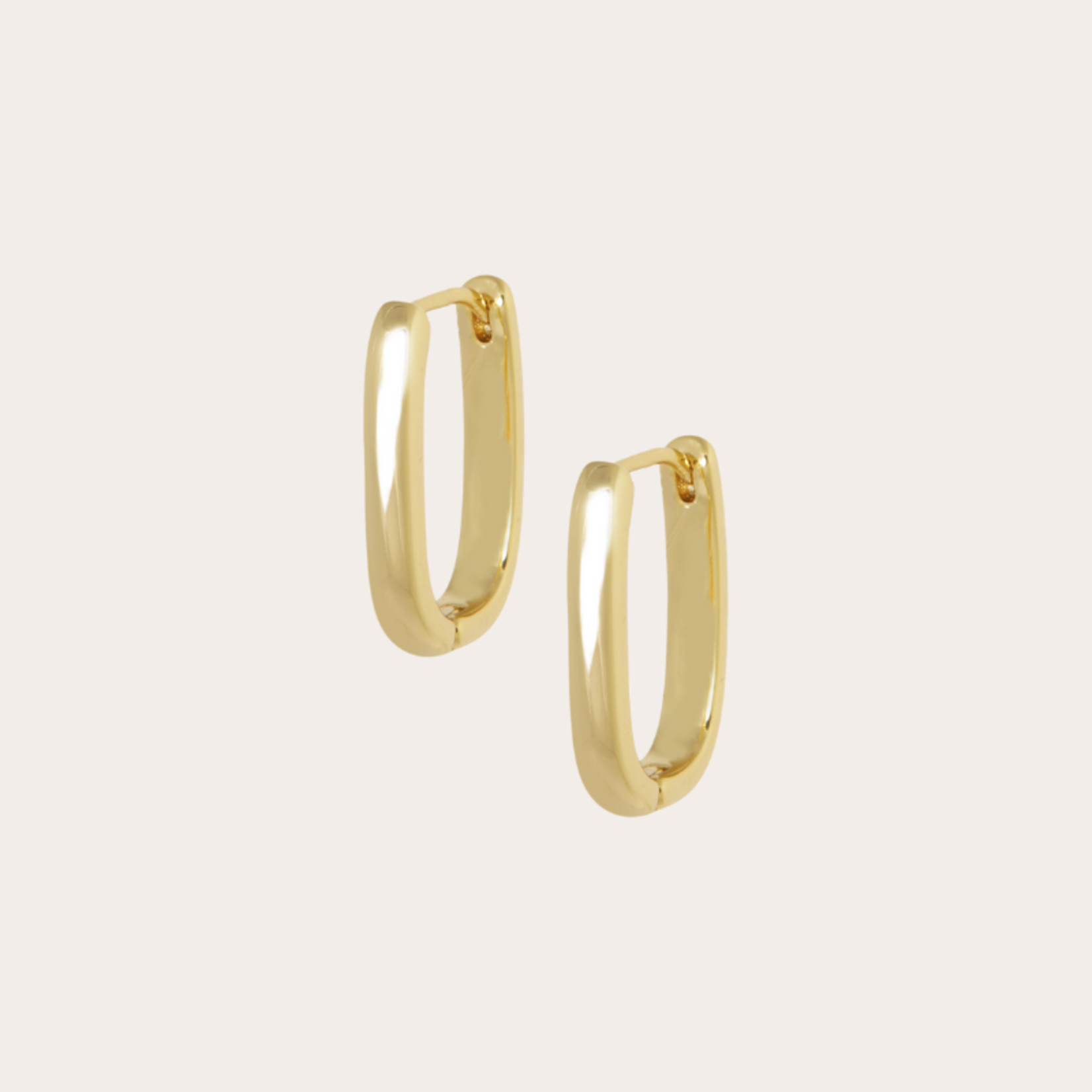 Ovale oorbellen verguld (1.5cm)