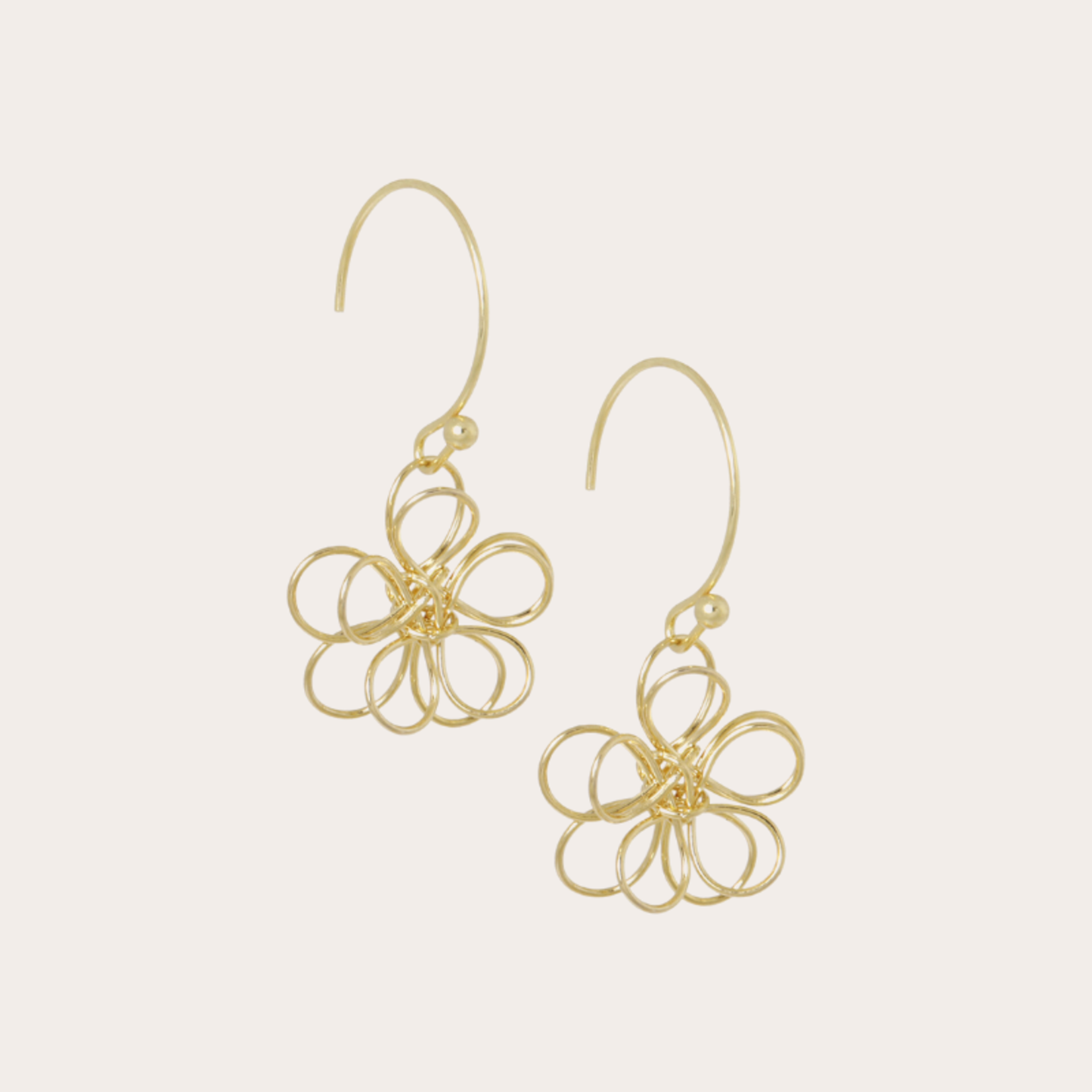 Oorbelletjes met verguld bloemetje