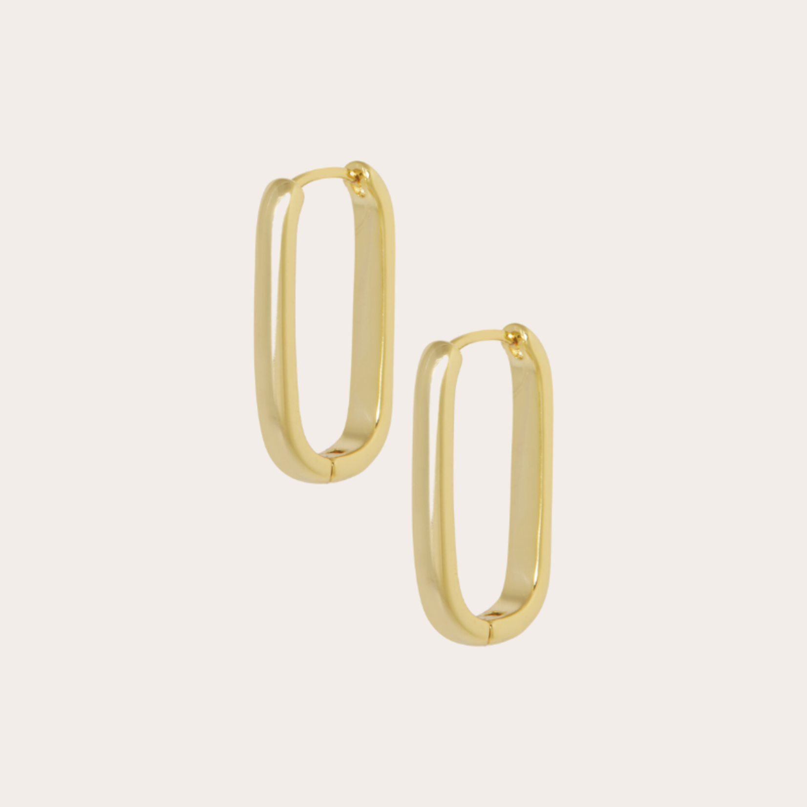 Ovale oorbellen verguld (2cm)