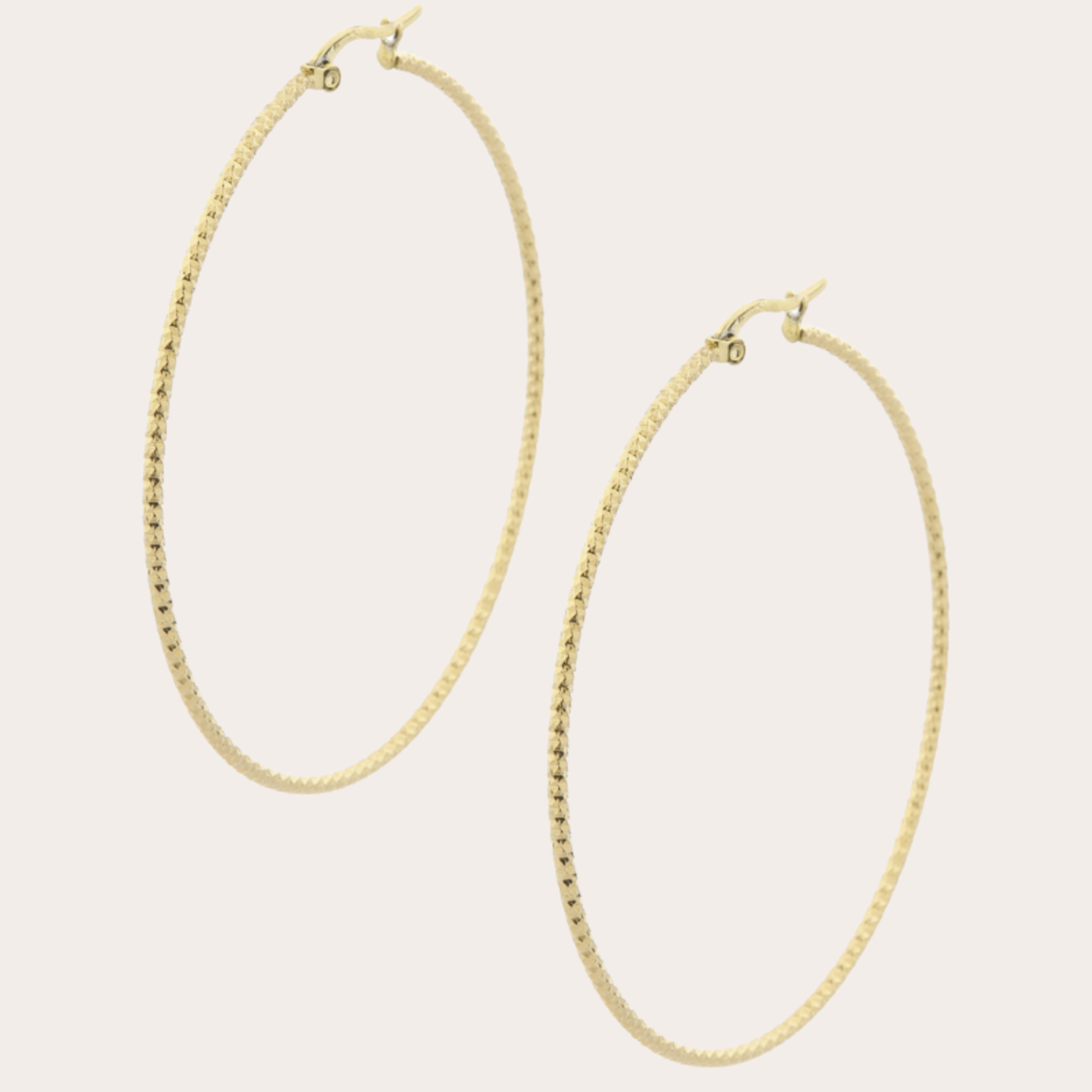 Bewerkte oorringen met textuur (7cm)