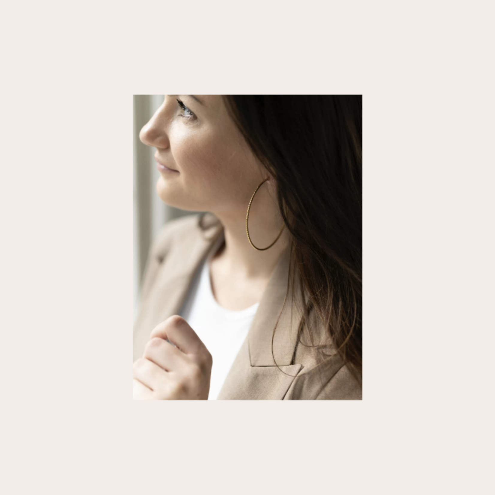 Bewerkte oorringen met textuur (7cm)