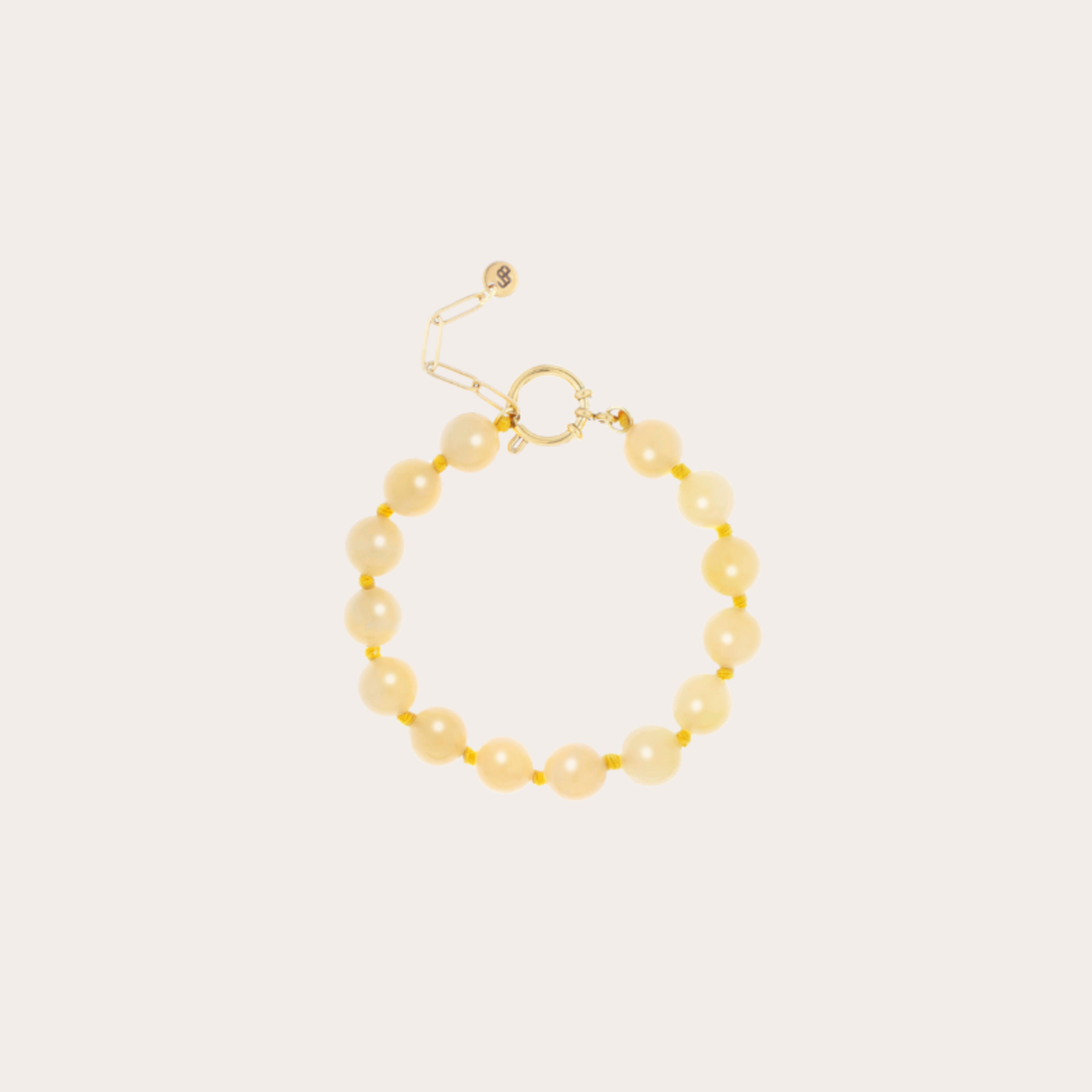 Gemstone armband "geel"