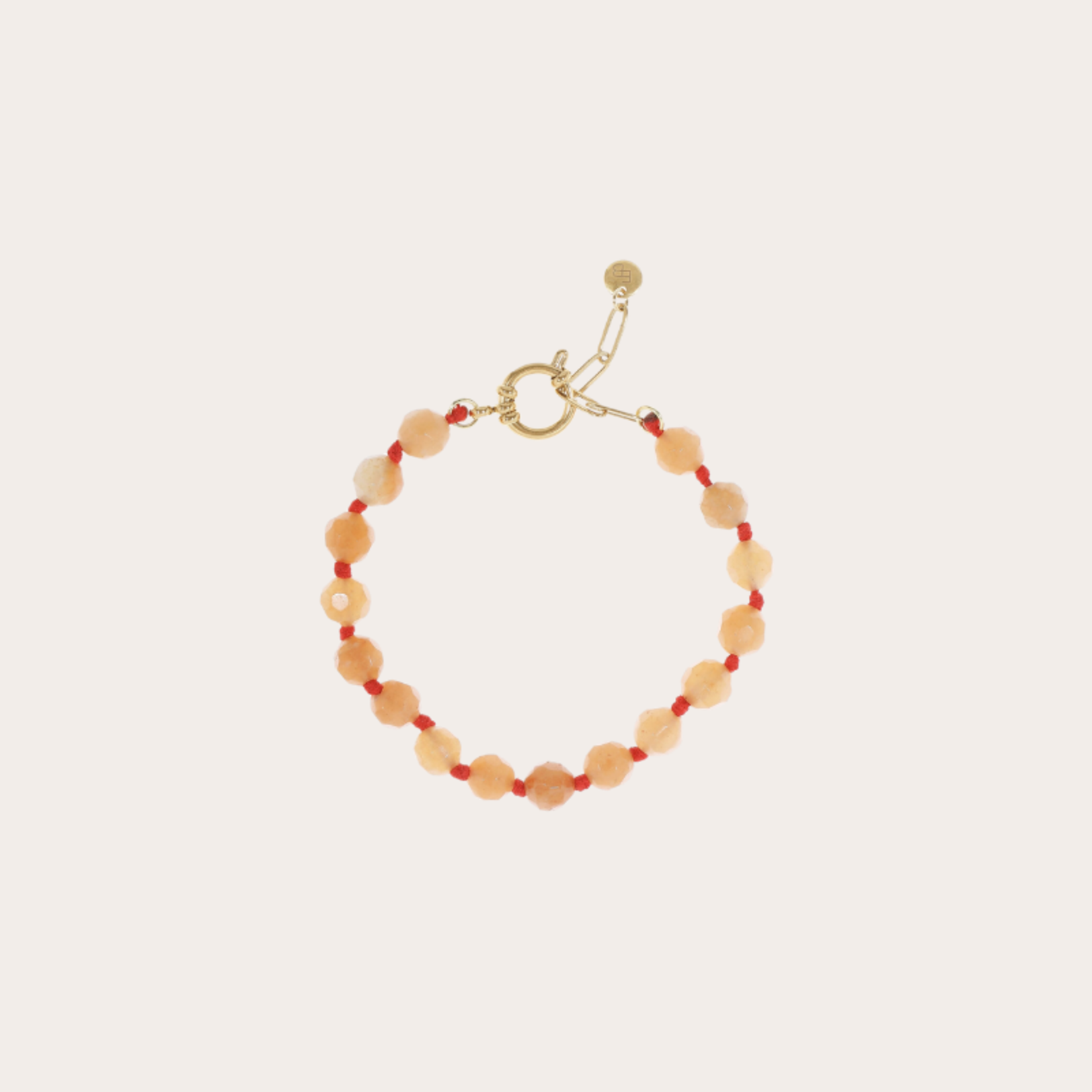 Gemstone armband burnt orange