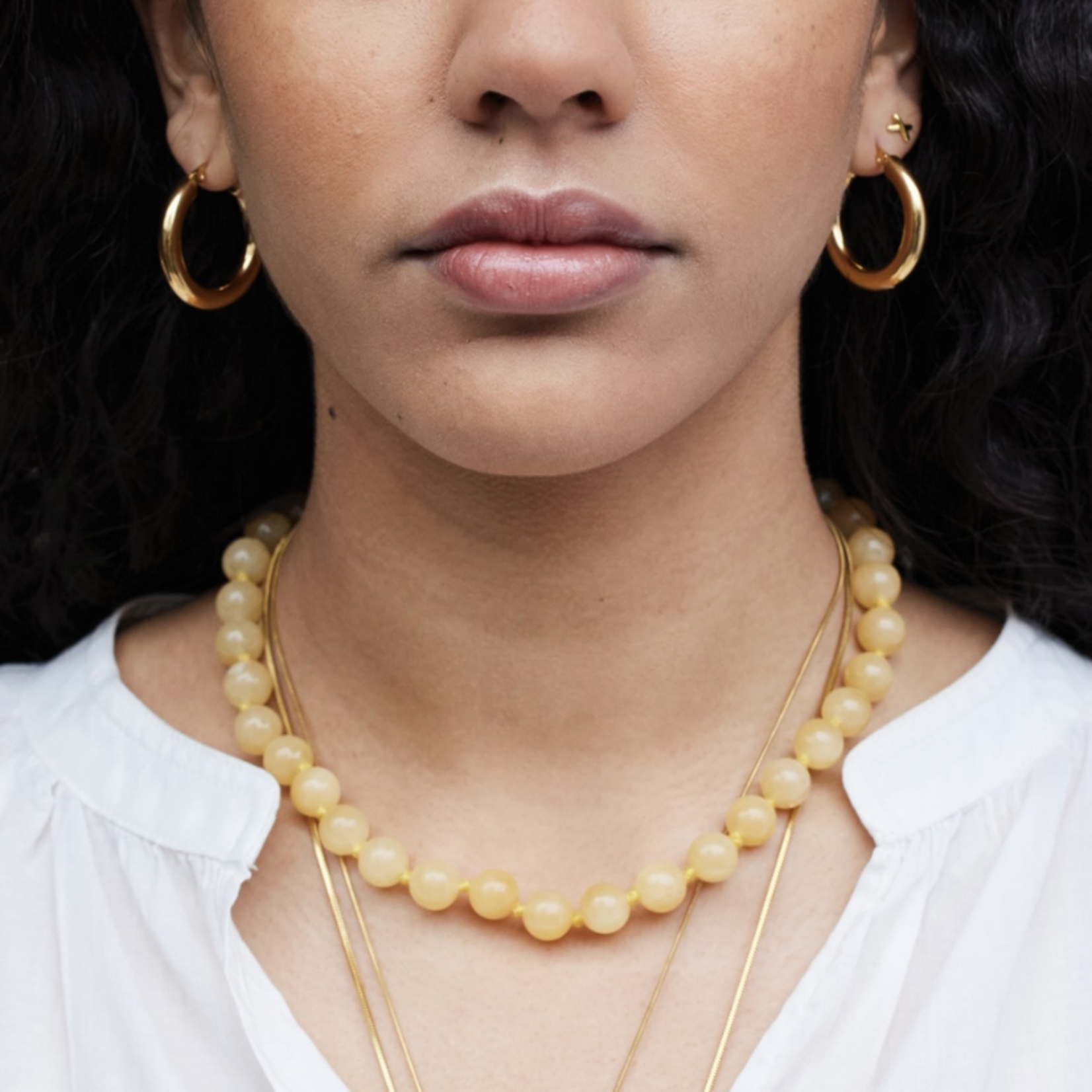 Gemstone ketting "geel"