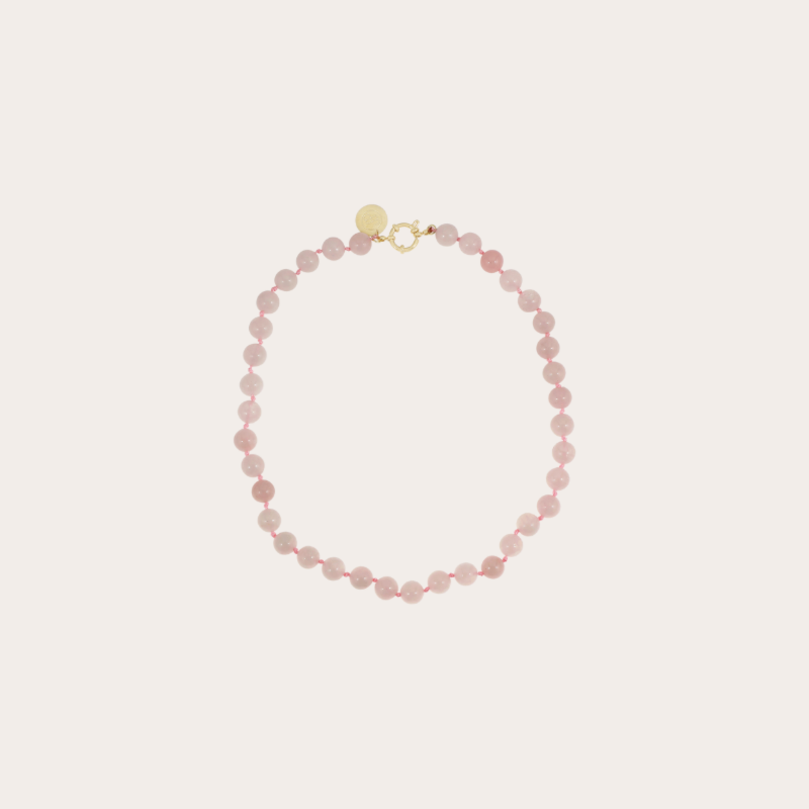 Gemstone ketting licht roze