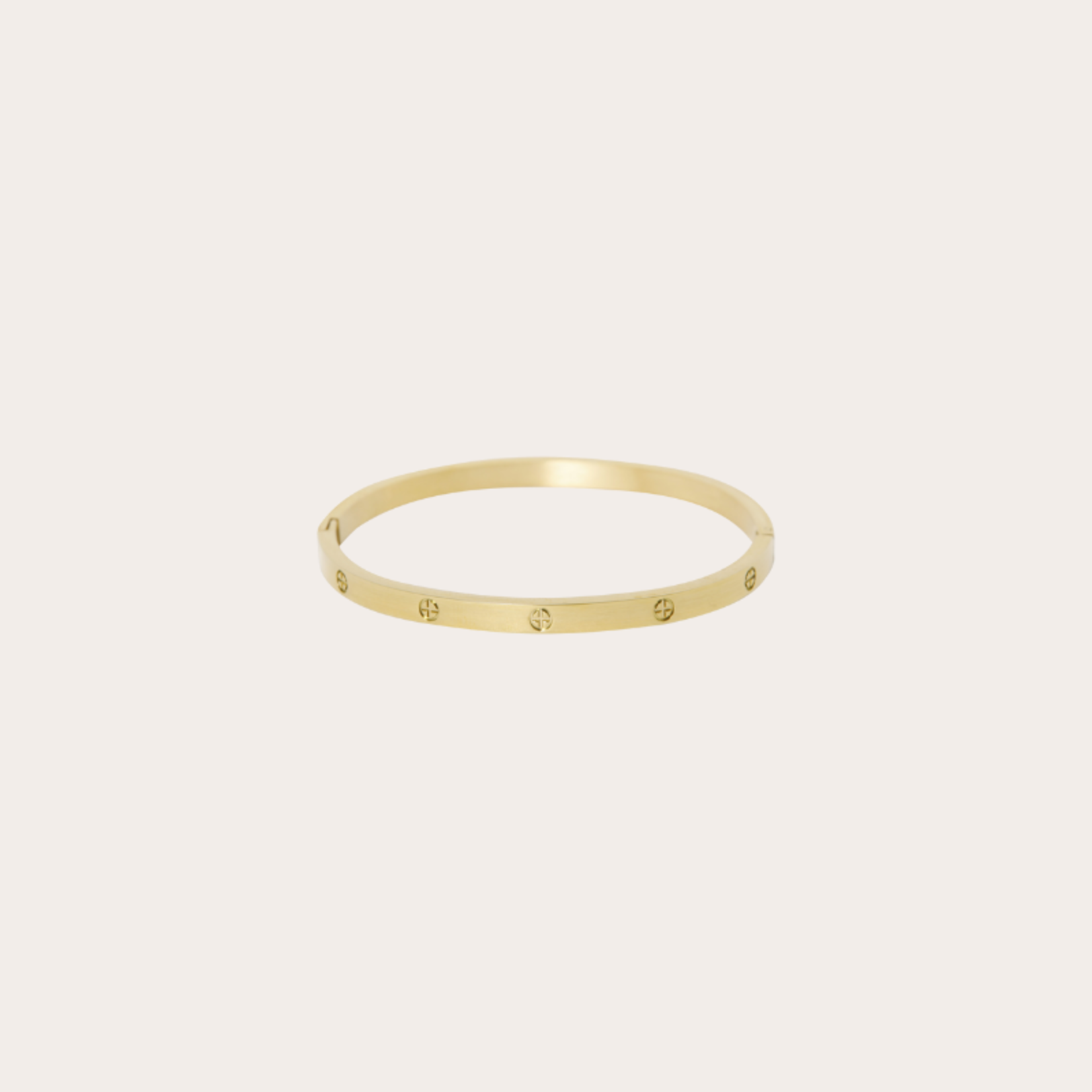 Gladde ovale bangle met patroon