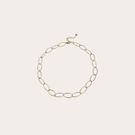 Korte ketting met grote ovale schakel