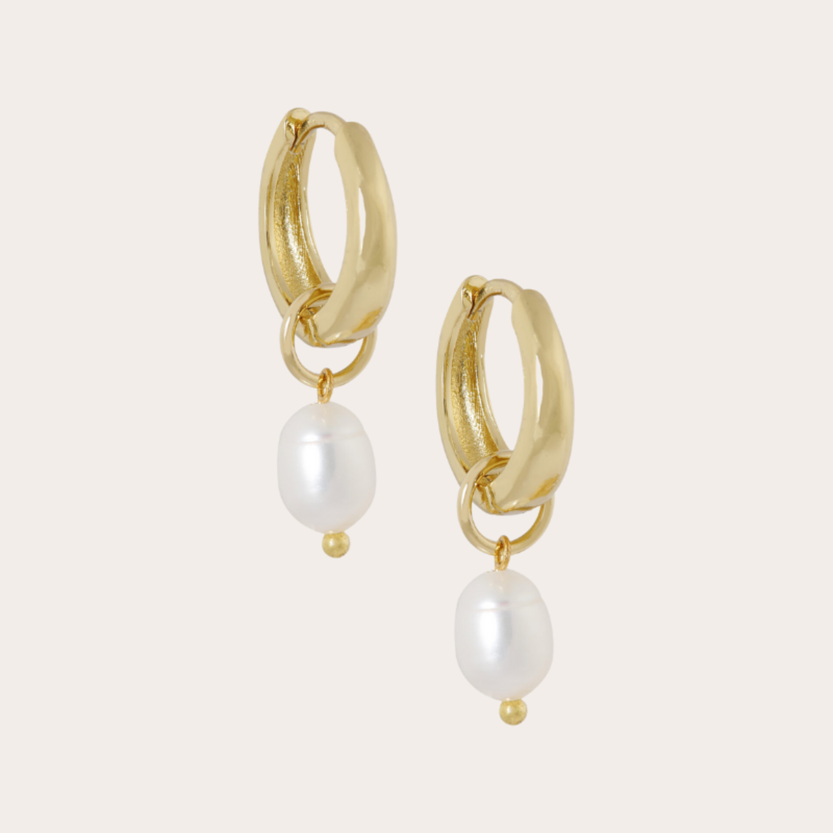 Oorringetjes met parel (3.2cm)