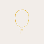 Schelpen ketting geel