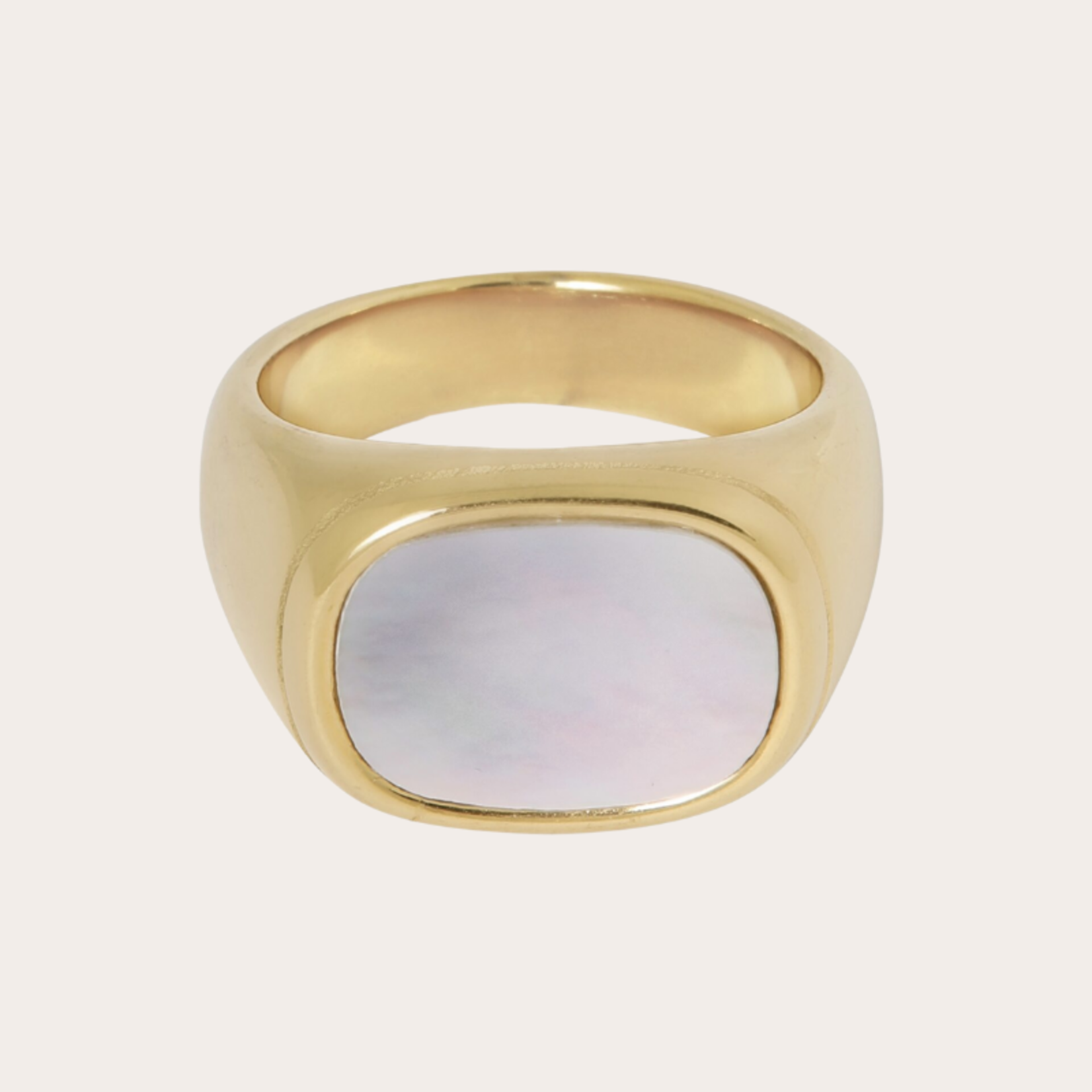 Zegelring rechthoek wit / Large - 18