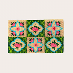 Deurmat - groen/turqouise